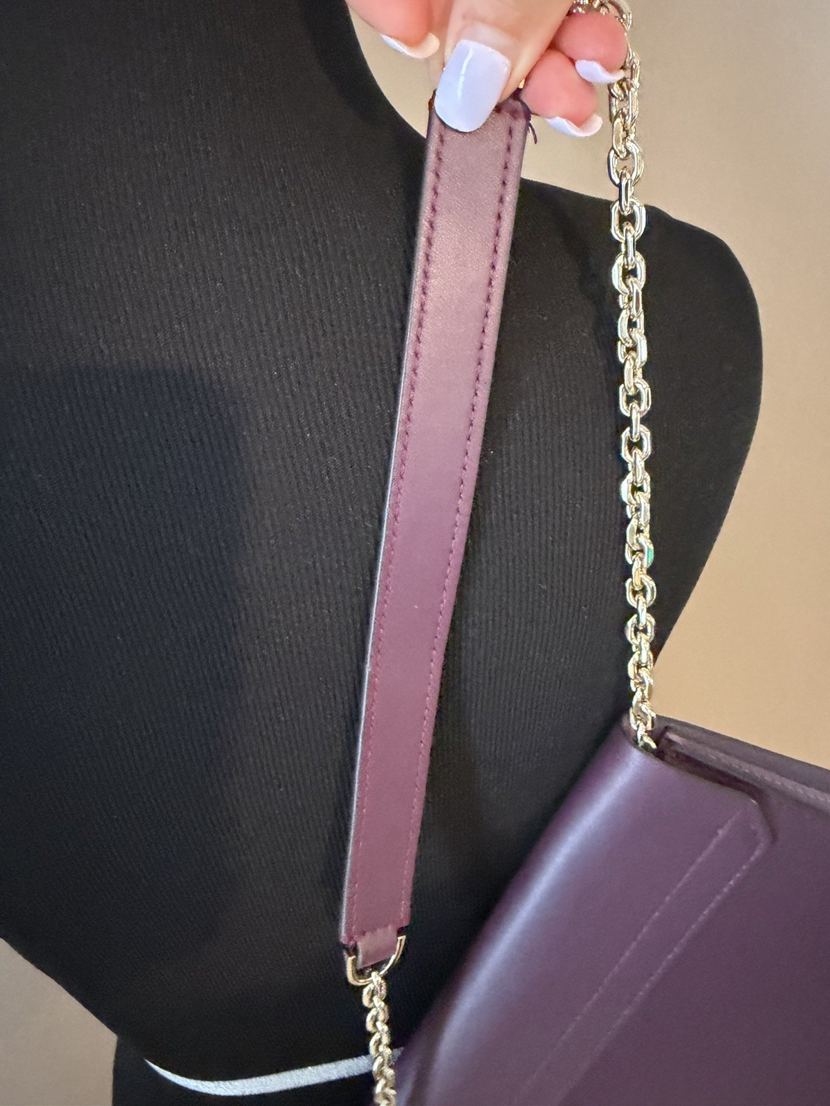 Kate Spade New York Purple Flap Shoulder Bag Chain Strap Lined Inner Pockets