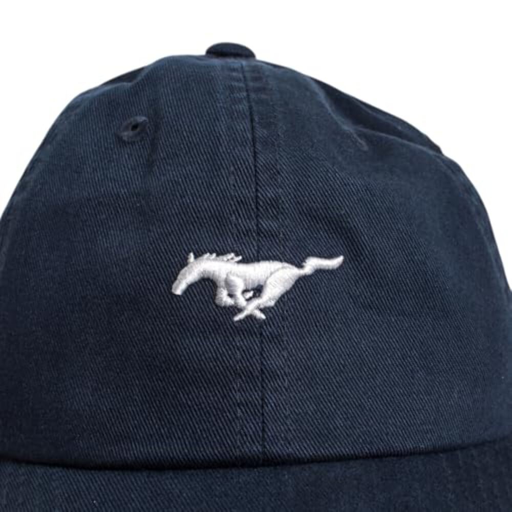 AMERICAN NEEDLE Micro Slouch Casual Baseball Dad Hat Ford Mustang, Navy Blue (FO