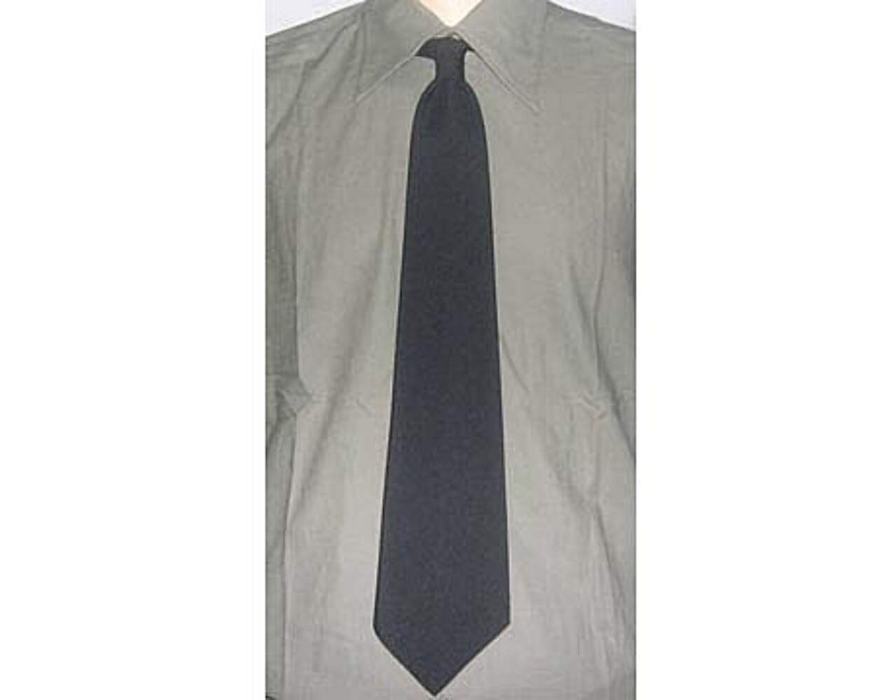 Vintage 1980s USA Military Necktie / Black, Olive Drab, and Khaki