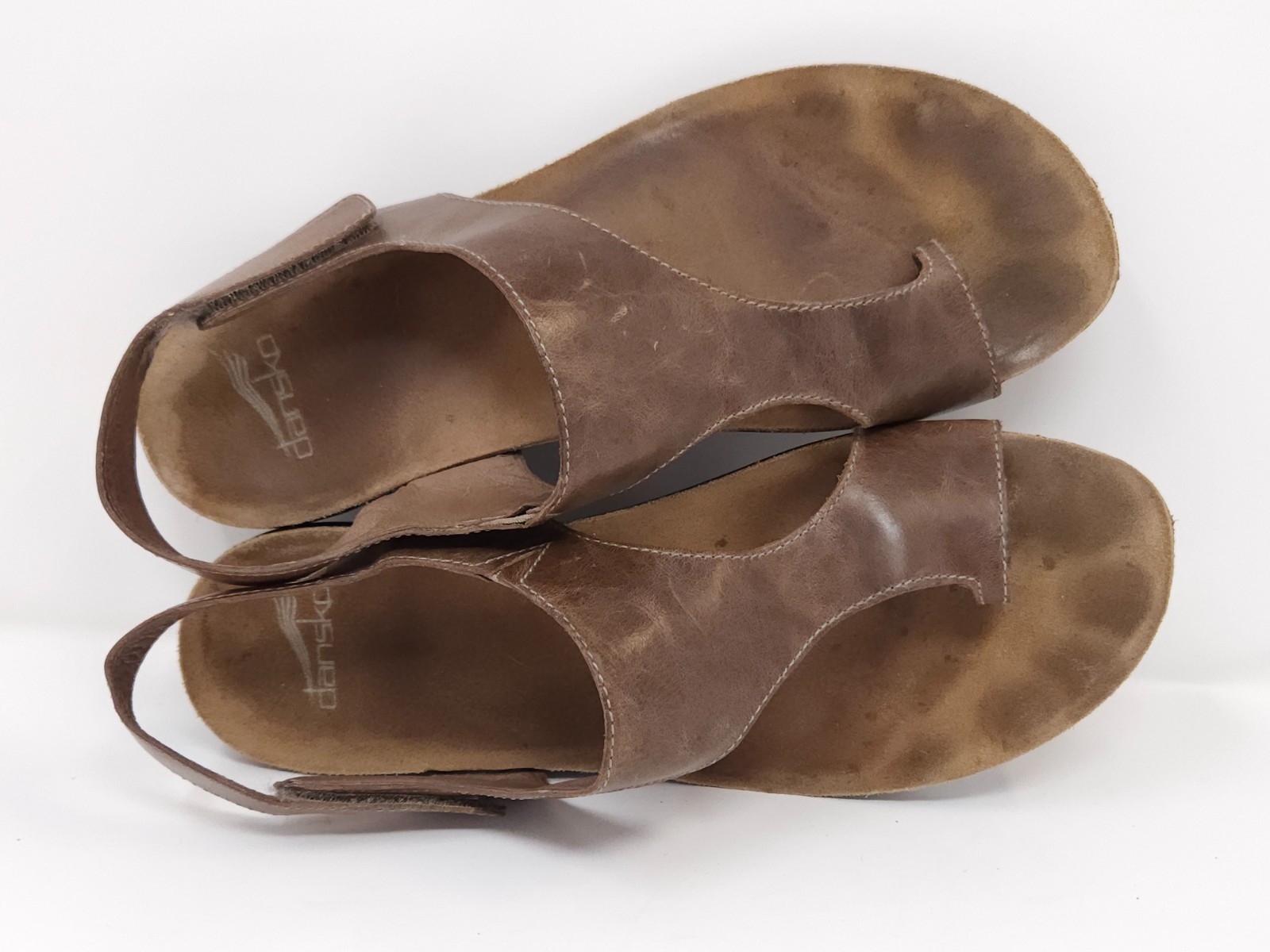 Dansko Reece Toe Loop Sandals Brown Slingback Leather EU 40 US 9.5 – 10 Women’s