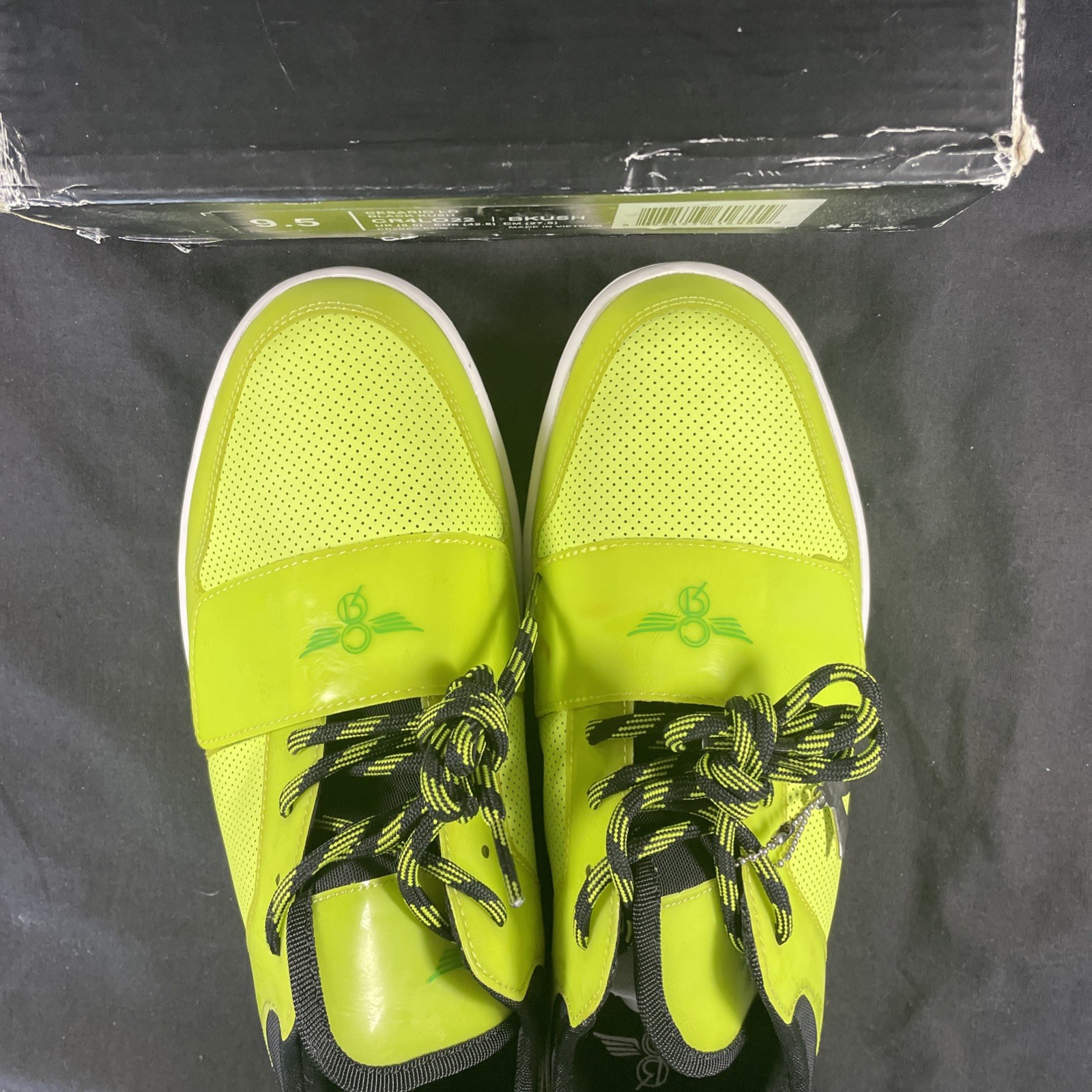 Creative Recreation Cesario Lo Men’s Size 9.5 Neon Green Yellow Shoe Black Kush!