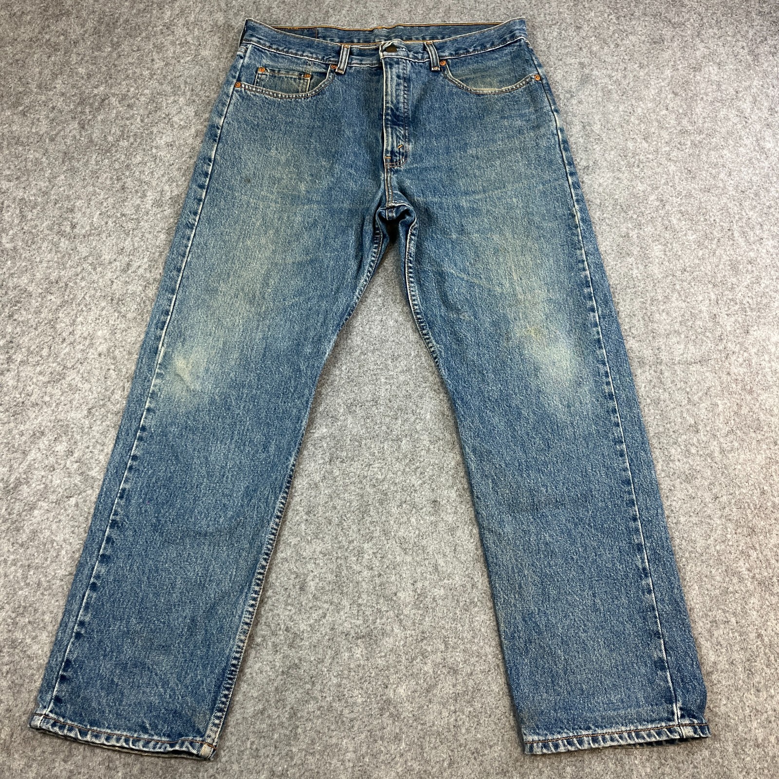 Vintage Levi’s 615 Mens Jeans Regular Straight 36 30 Mid Blue Orange Tab 90s