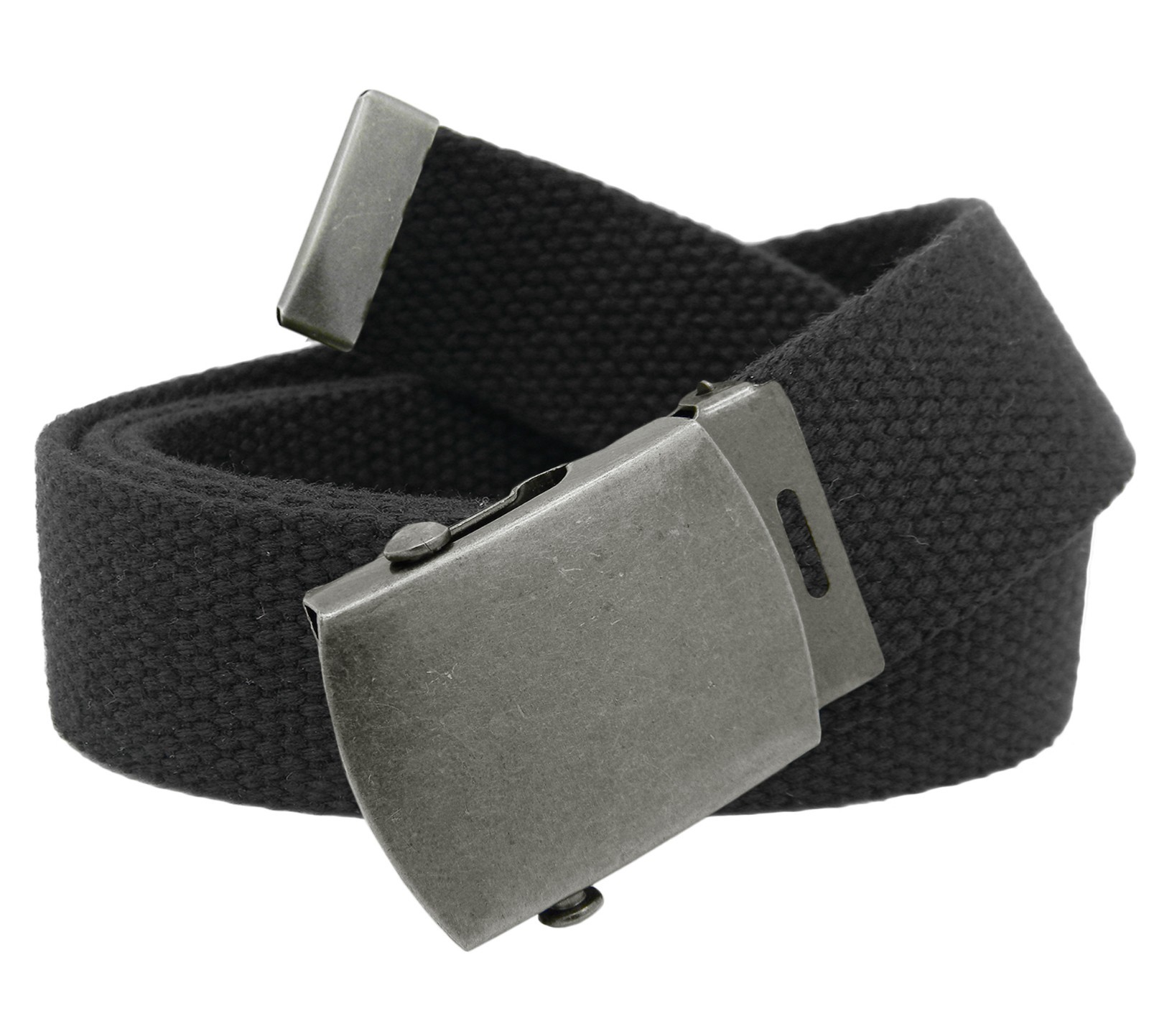 Build A Belt Kid’s Classic Antique Silver Slider 1.25″ Buckle with Web Belt