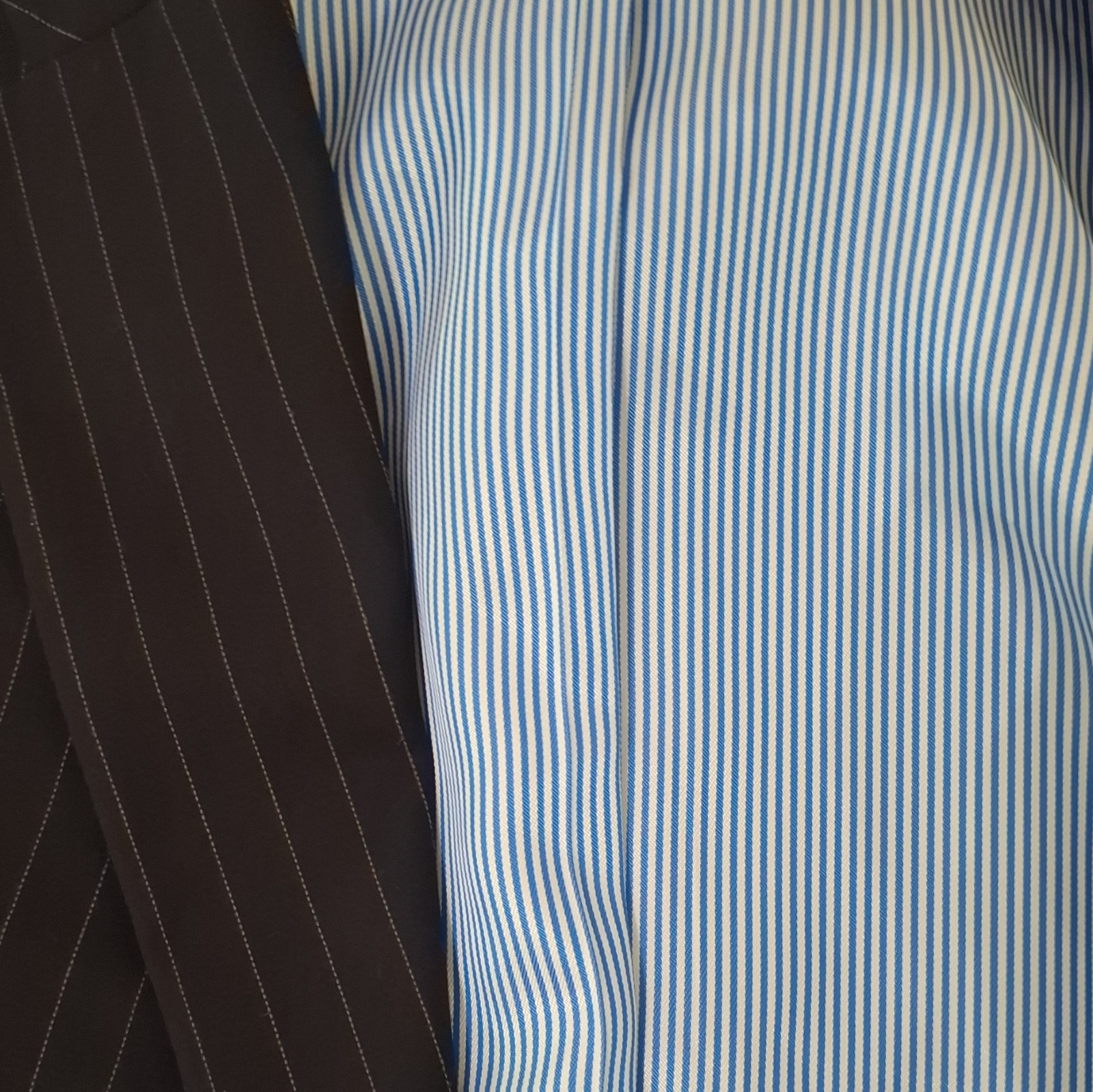 Tommy Hilfiger Mens Blue Pinstripe Performance Two Button Blazer Jacket Size M