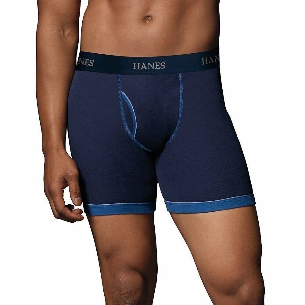 Hanes Men’s Tagless Boxer Briefs 10-PACK Underwear S, M, L XL Colors May Vary