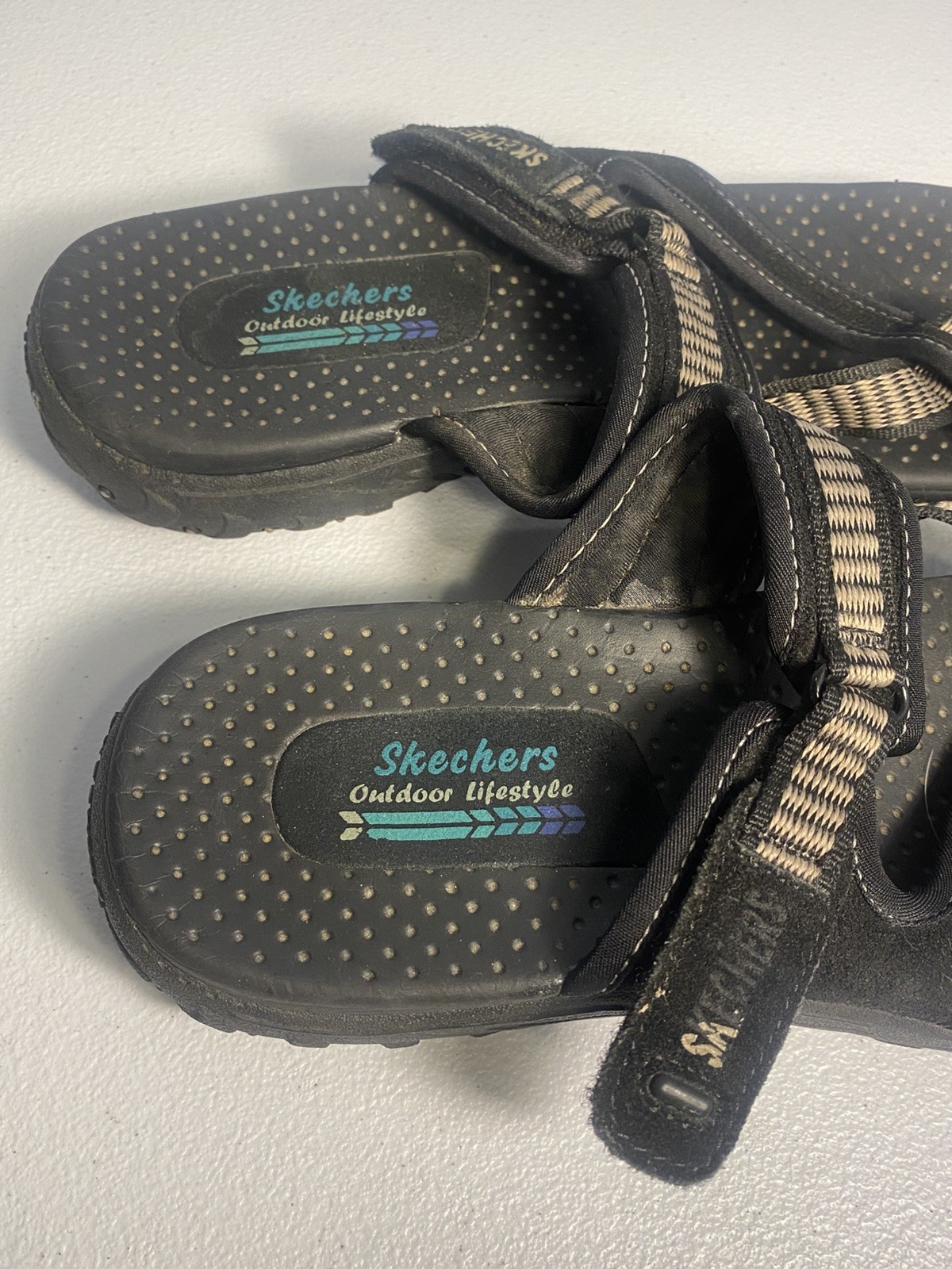 Skechers Outdoor Lifestyle Reggae Trailway Black Toe Sandal Women’s Size 9