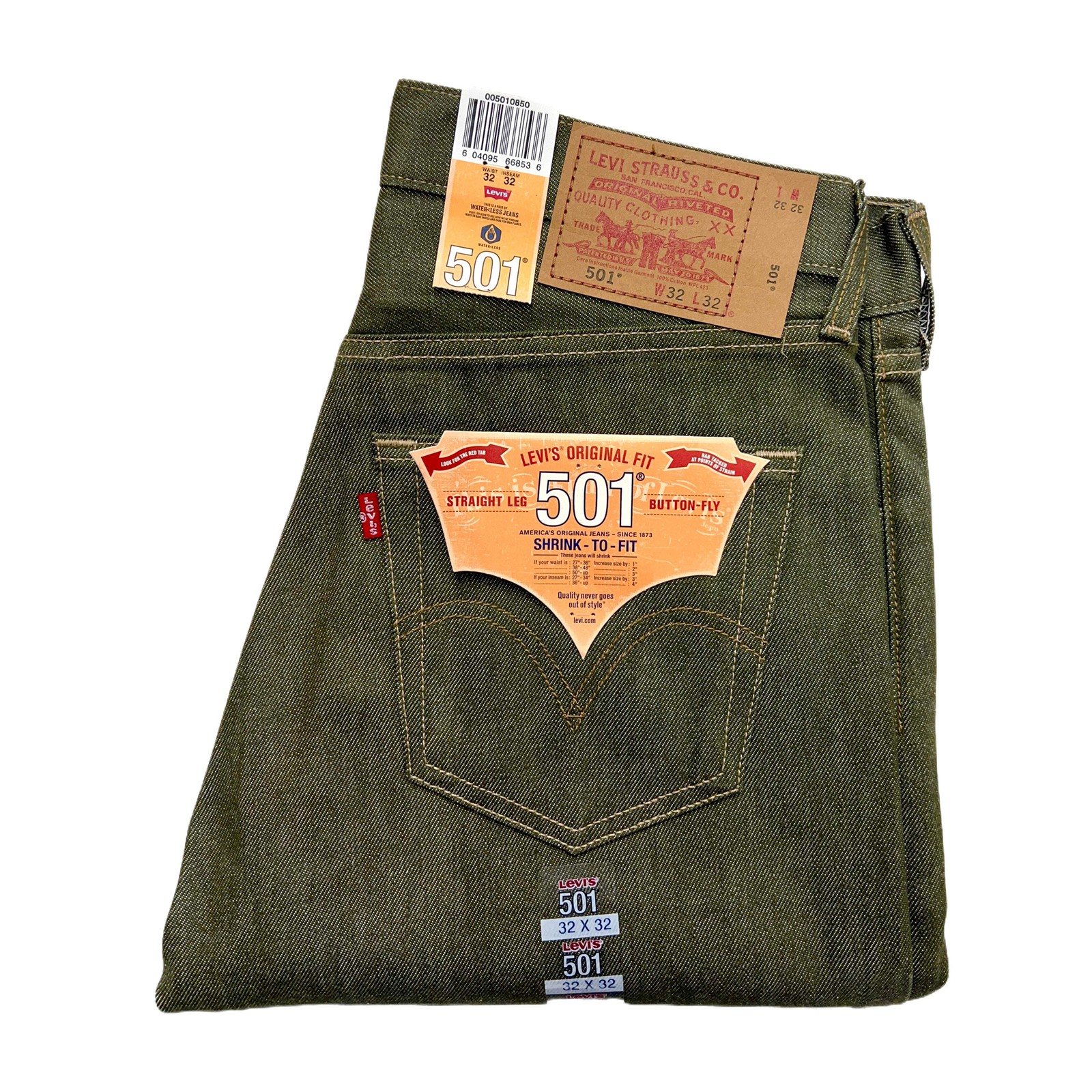Levi’s 501 Shrink-to-Fit – Denim Olive