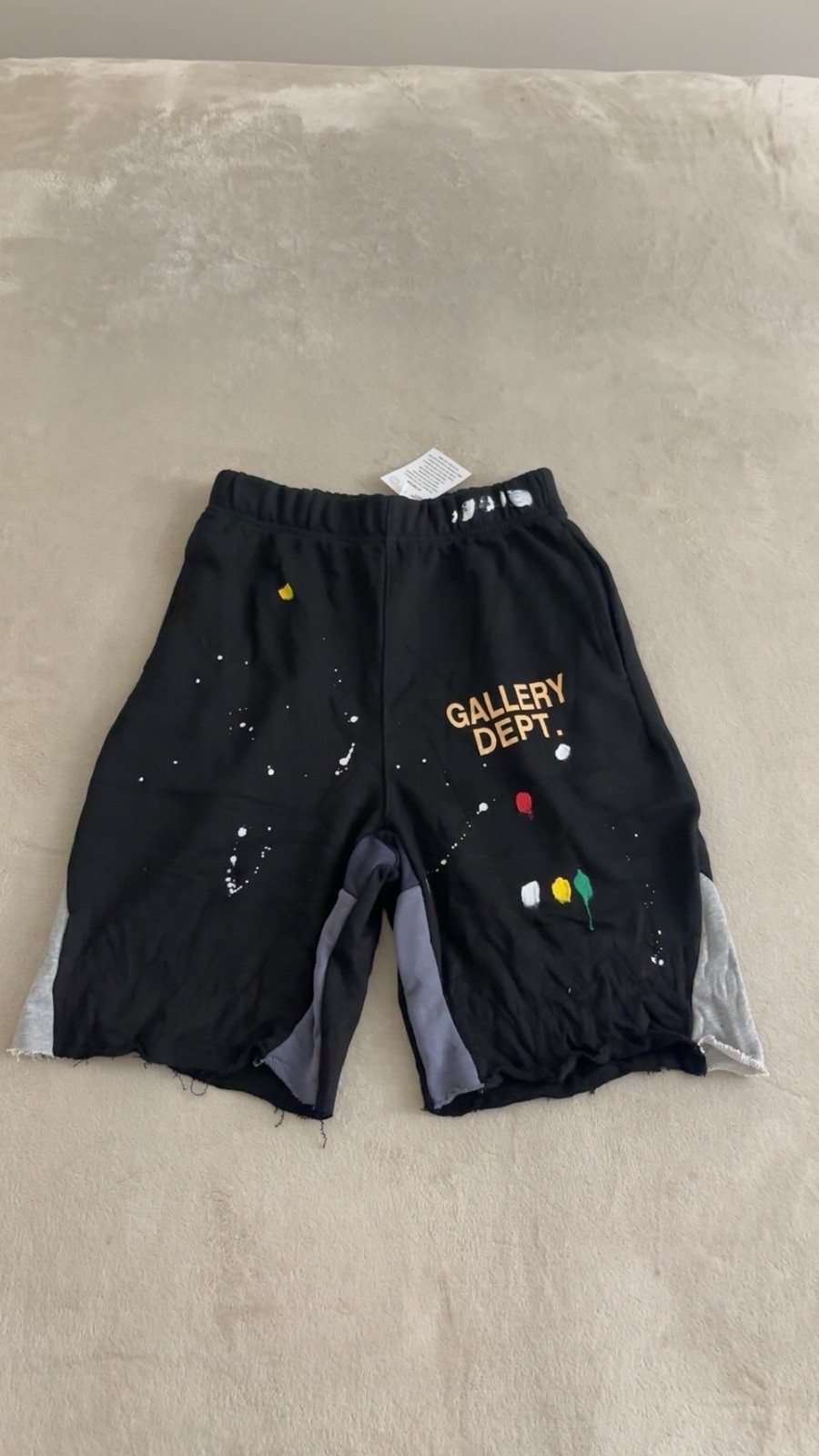 GALLERY DEPT. Black Paint Splatter Logo Shorts Men’s Size M