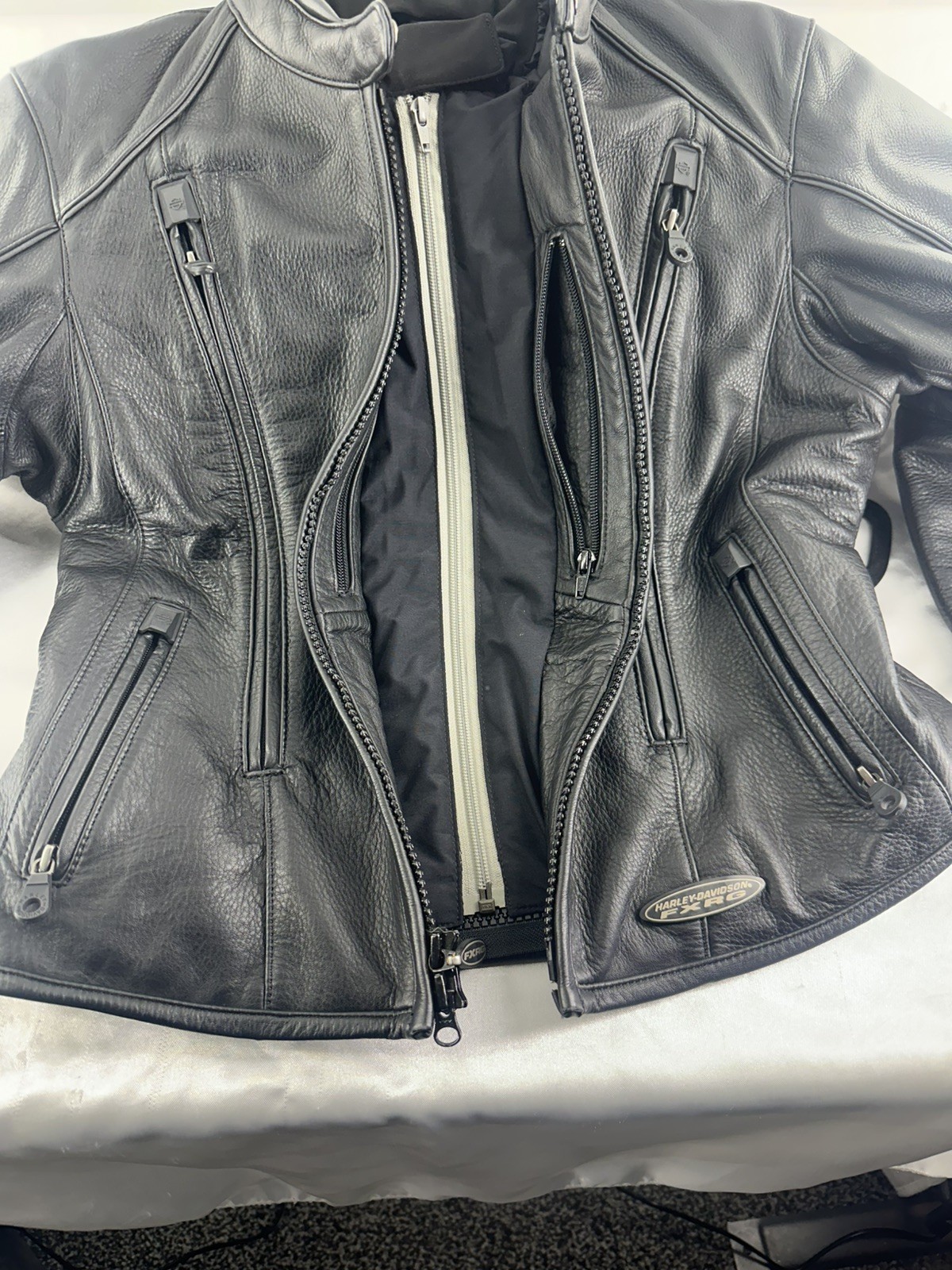 Harley-Davidson FXRG Leather Jacket Womens M Moto Biker 98520-05VW Armor