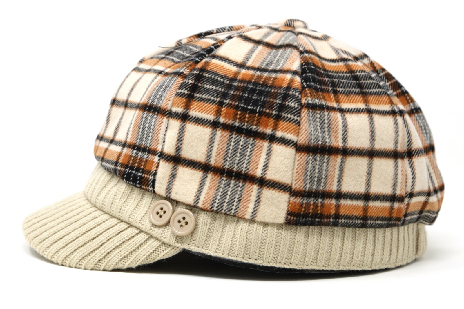 Women’s Plaid Applejack Cap Newsboy Hat Winter Spring Warm Fashion Gift Idea