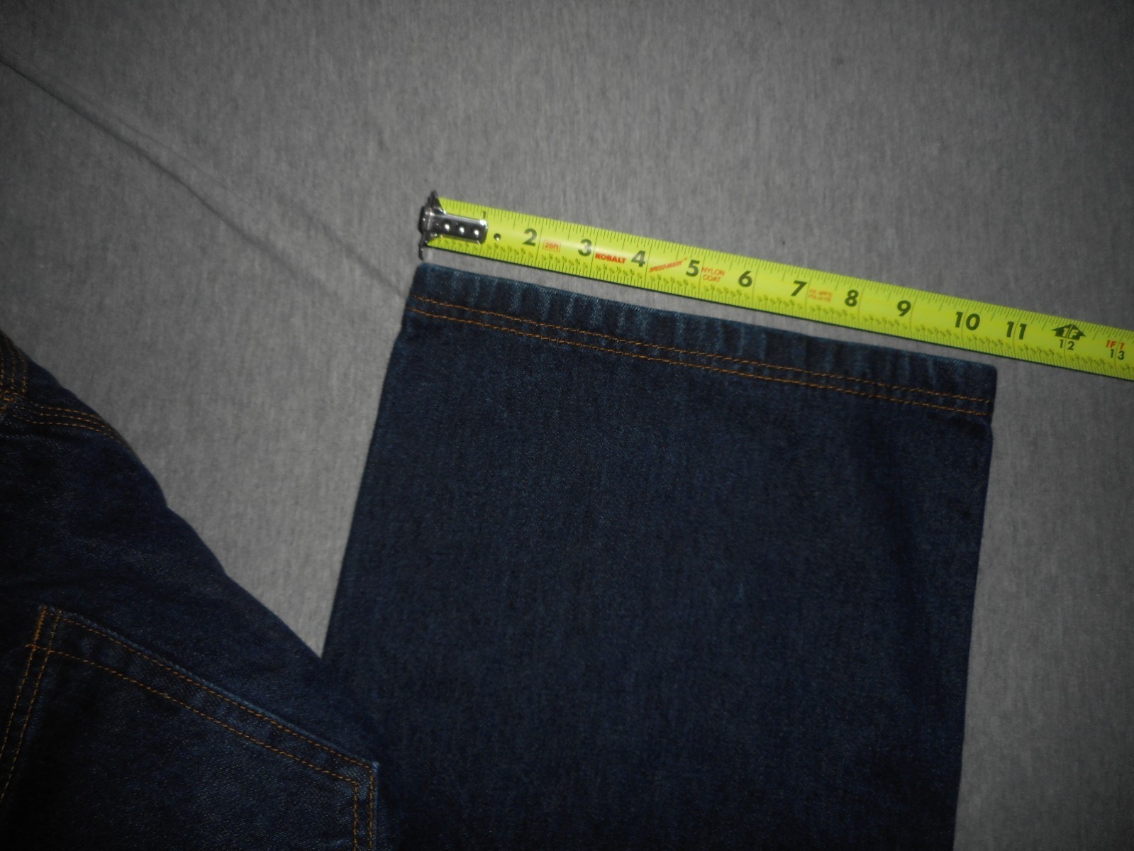 Duluth Trading Co. Relaxed Fit Carpenter Jeans Dark Blue Denim – Mens 48×30
