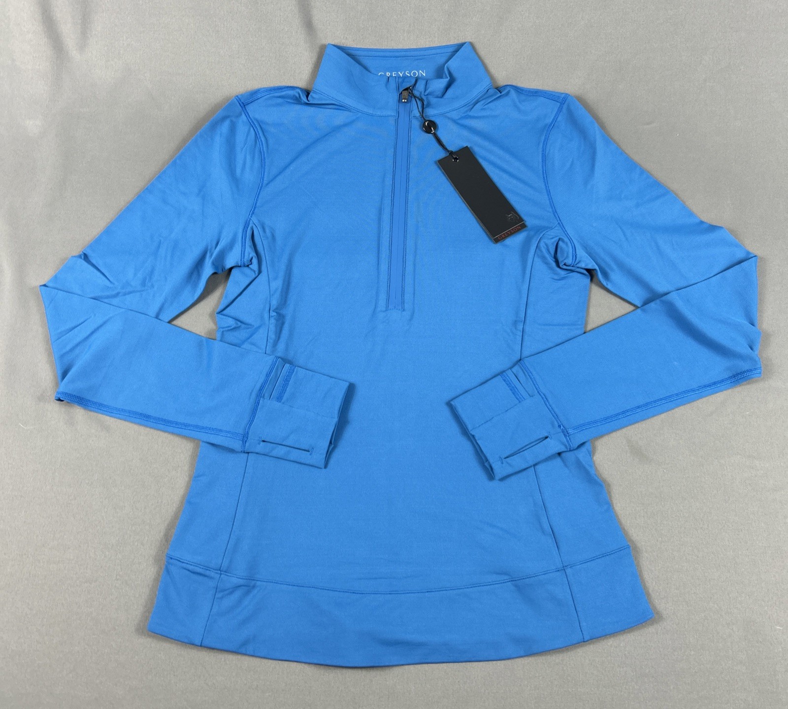 Greyson Womens Golf Pullover Halley 1/4 Zip Small Blue Bird Nylon NWT MSRP $138