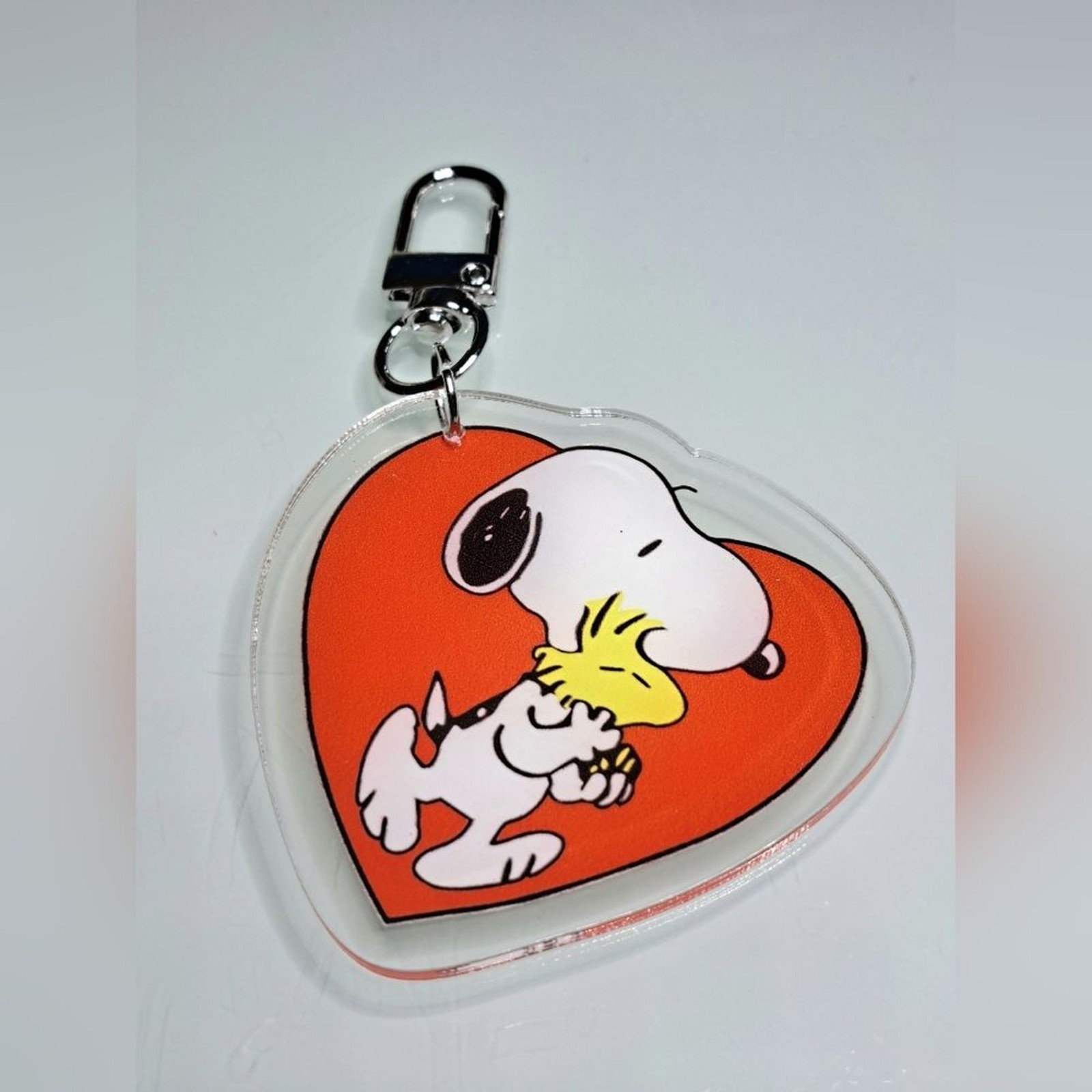 Valentine’s Snoopy & Woodstock Keychain Purse Backpack Charm Clip