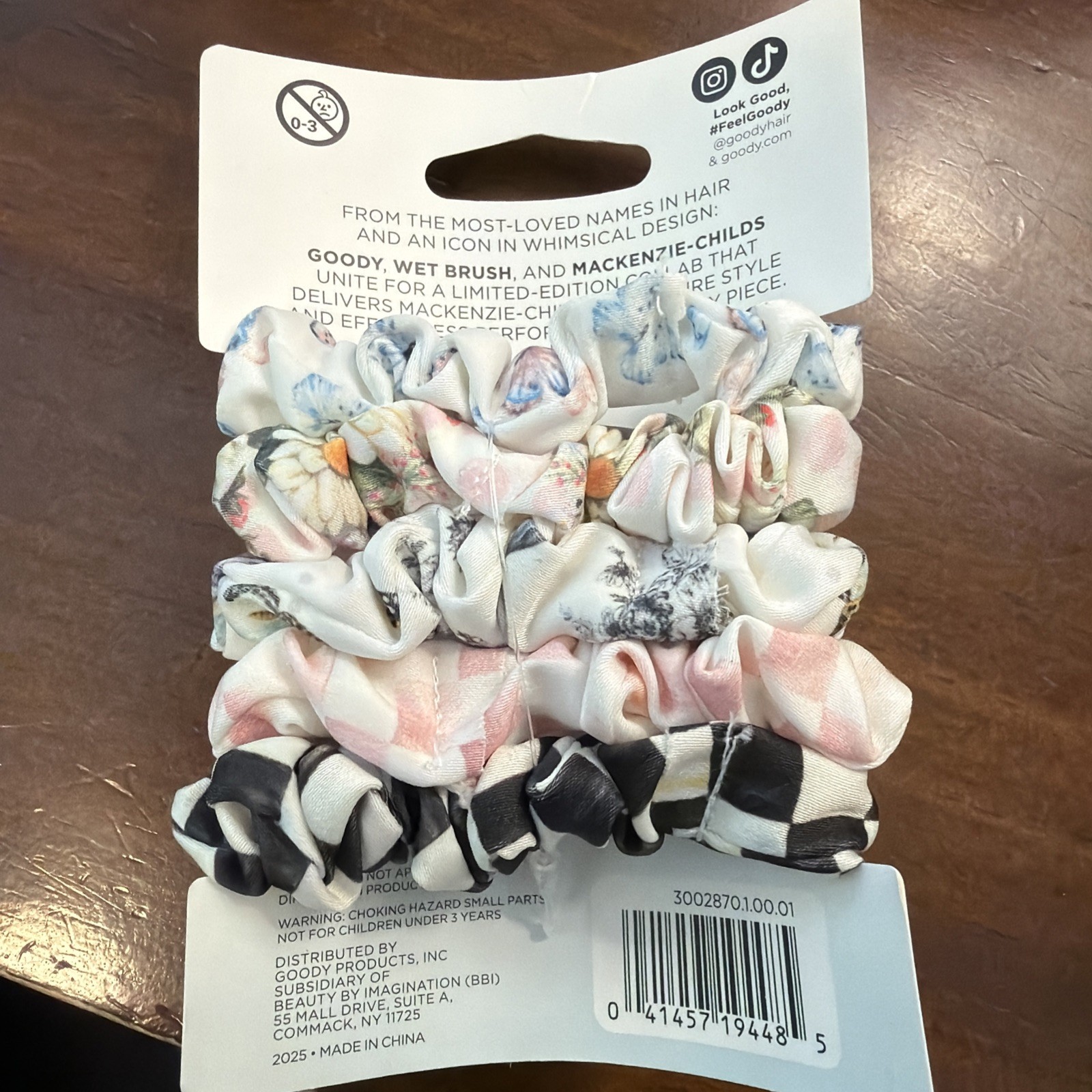 Goody x MacKenzie Childs Satin Scrunchies 5 Pack