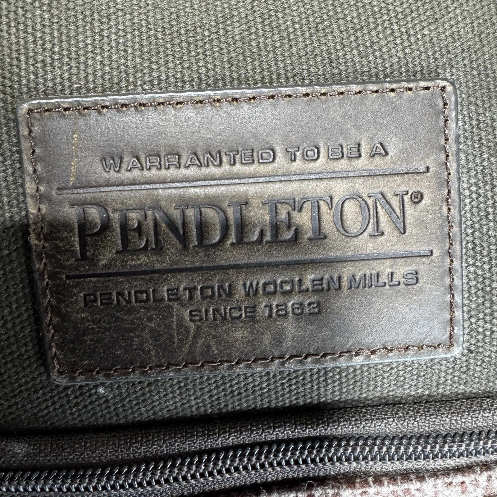 Pendleton Bridger Stripe Weekender Tote Bag Large Green Woven