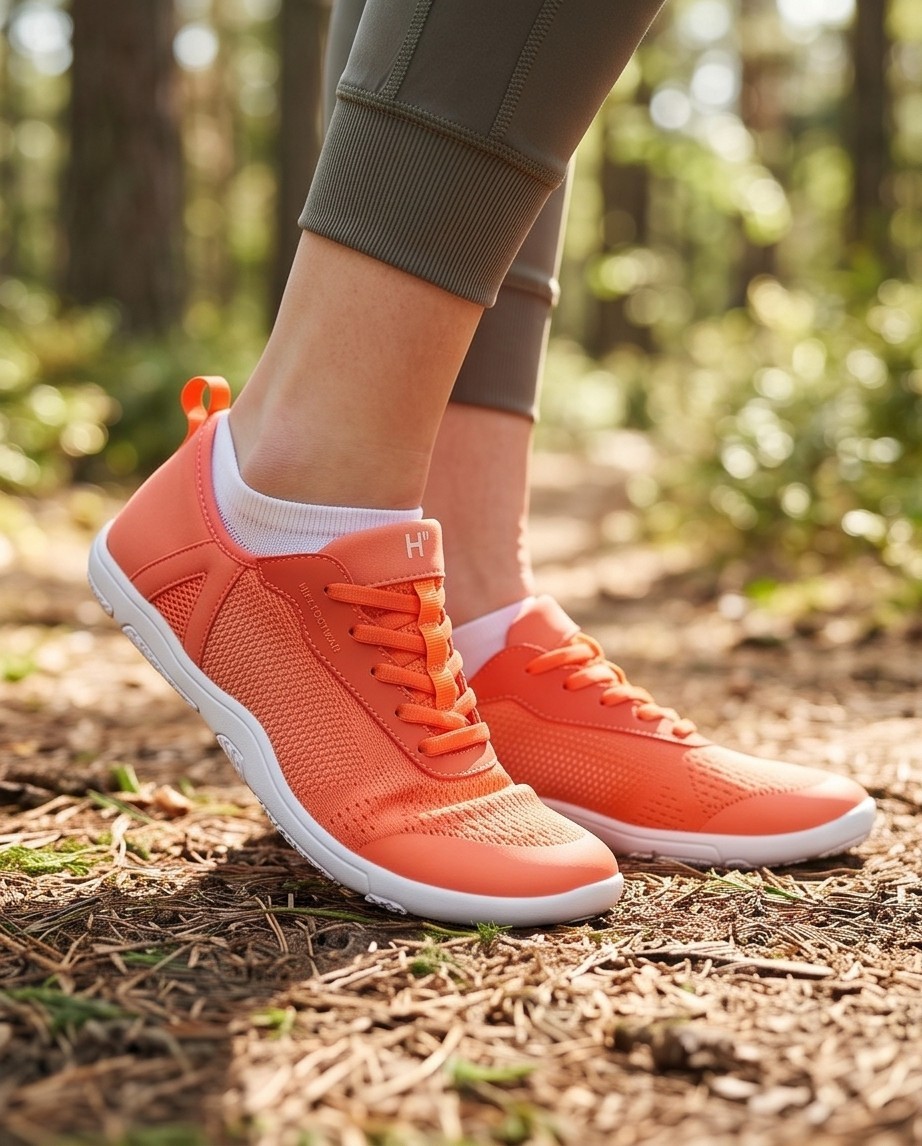 Hike Footwear HF Stride Orange Barefoot Sneaker Unisex womens Sz 9-9.5 EU 40