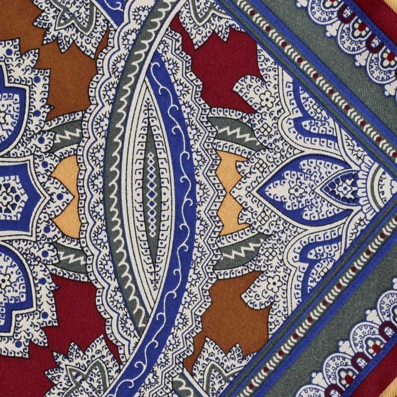 100% Silk Ring Floral Pattern Men’s Suit Pocket Square Handkerchief 45cm 17.7″