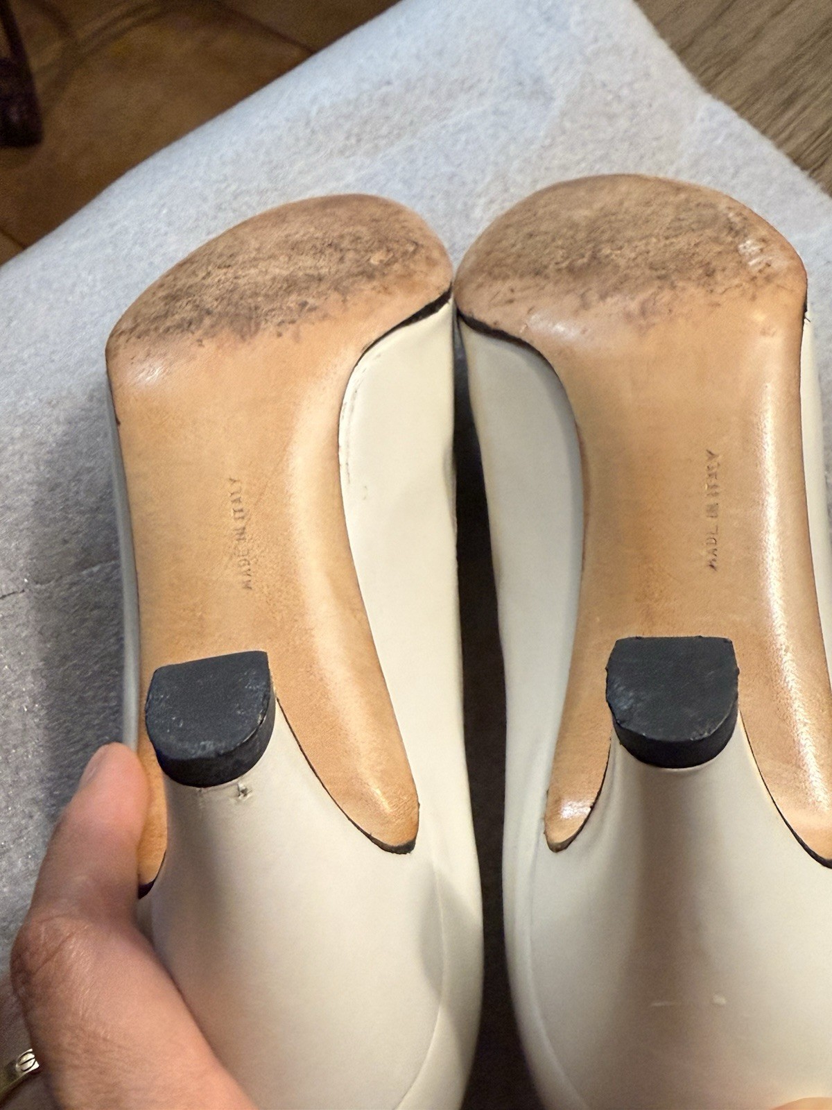 White/Cream Ferragamo Heels