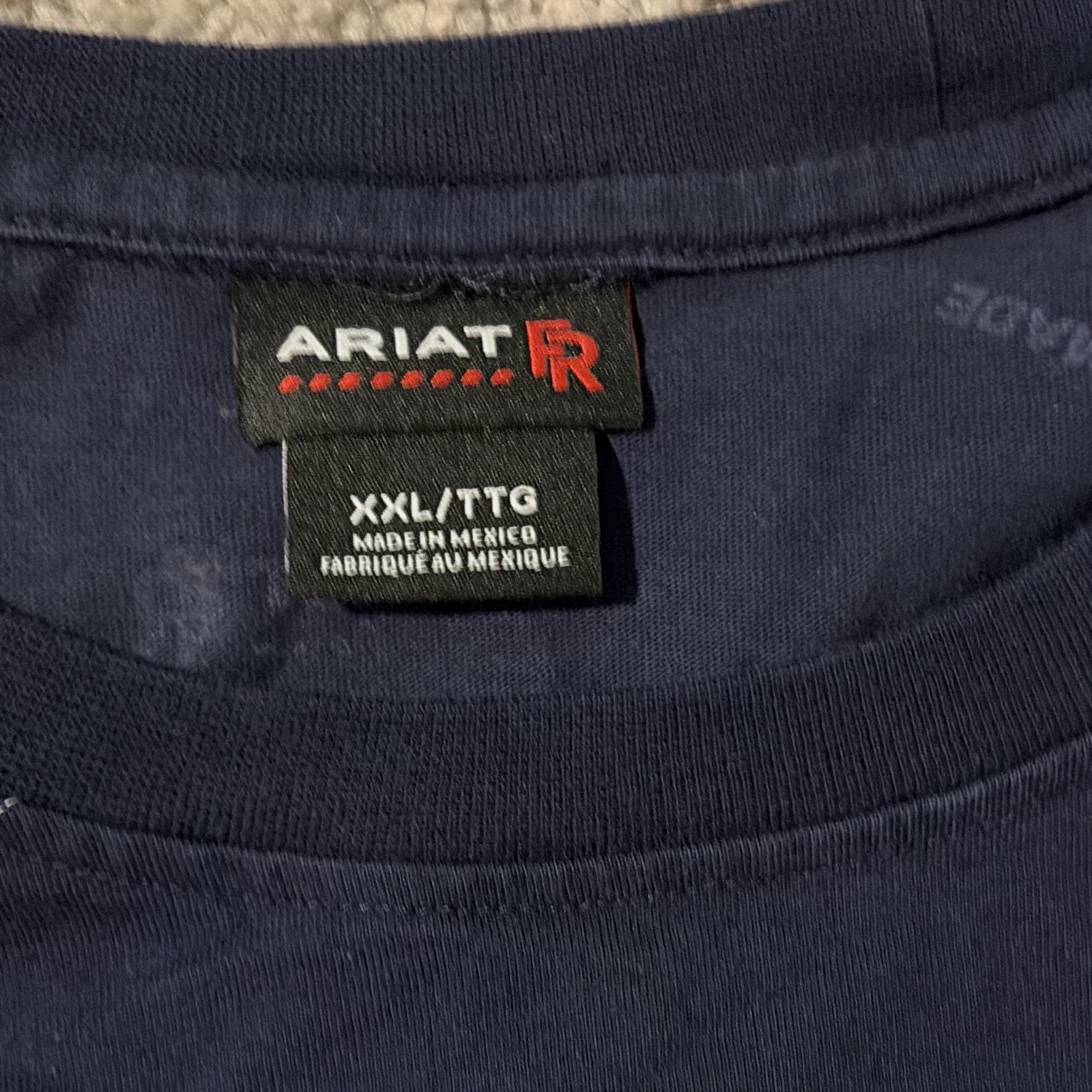 Ariat Work FR CAT 2 2112 Men’s Long Sleeve Knit Shirt 2XL Blue Cotton Blend