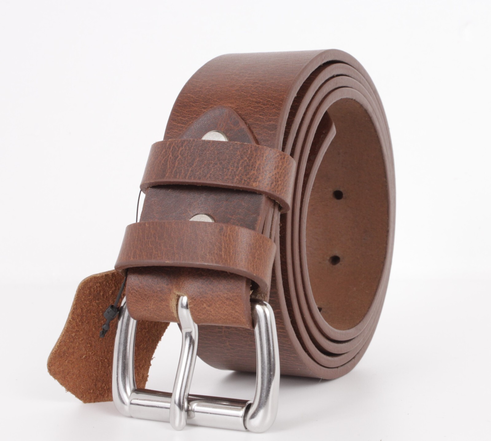 Men’s Genuine Buffalo FULL GRAIN Leather Belt 1.5” wide Amish Handmade in USA
