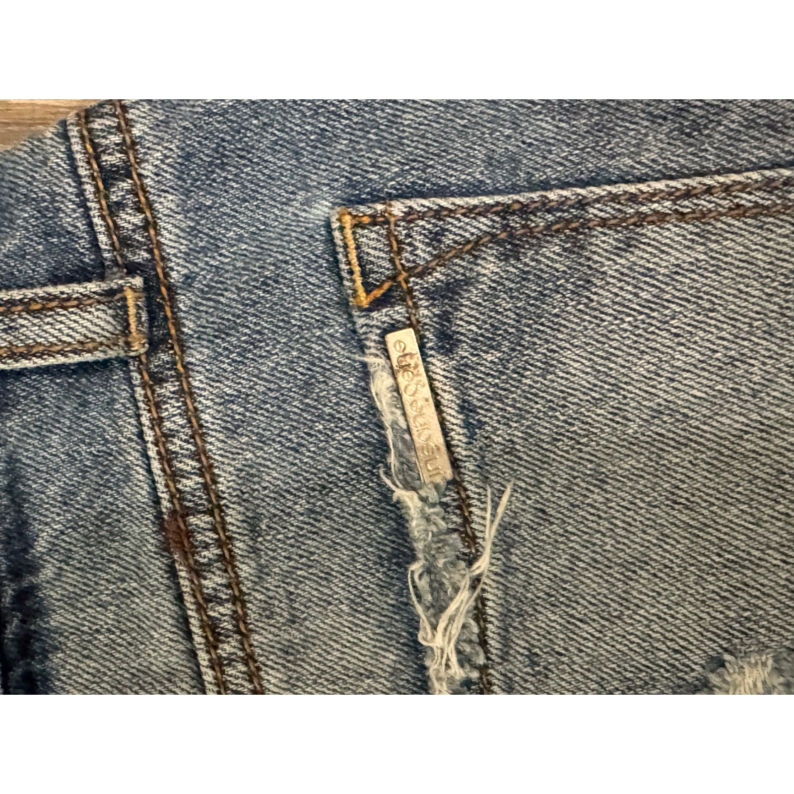 Insane Gene Distressed Denim Cutoff Shorts Size Medium Light Wash High Rise