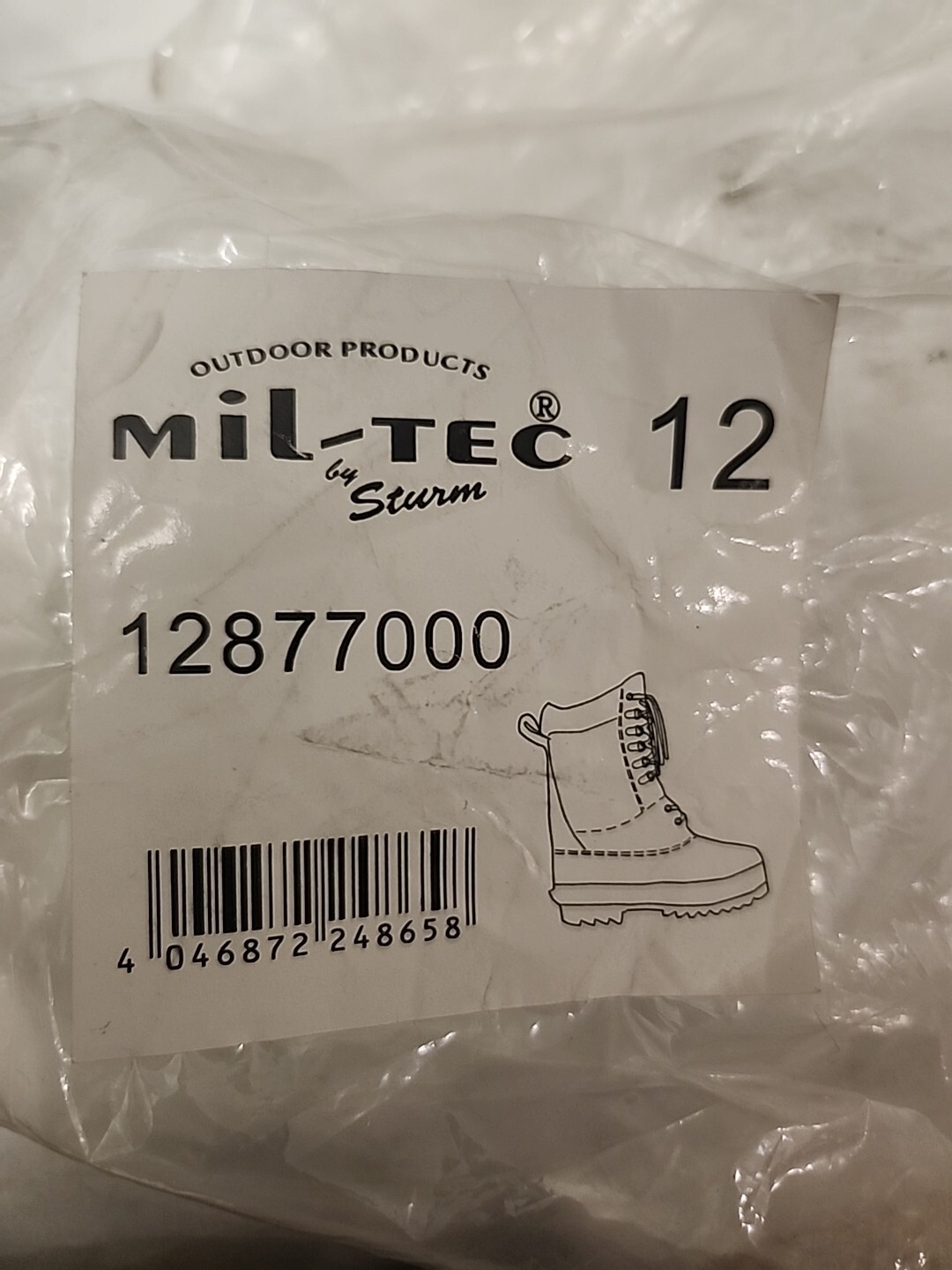 MIL-TEC BY STURM MEN’S US 12 THINSULATE SNOW BOOTS BLACK