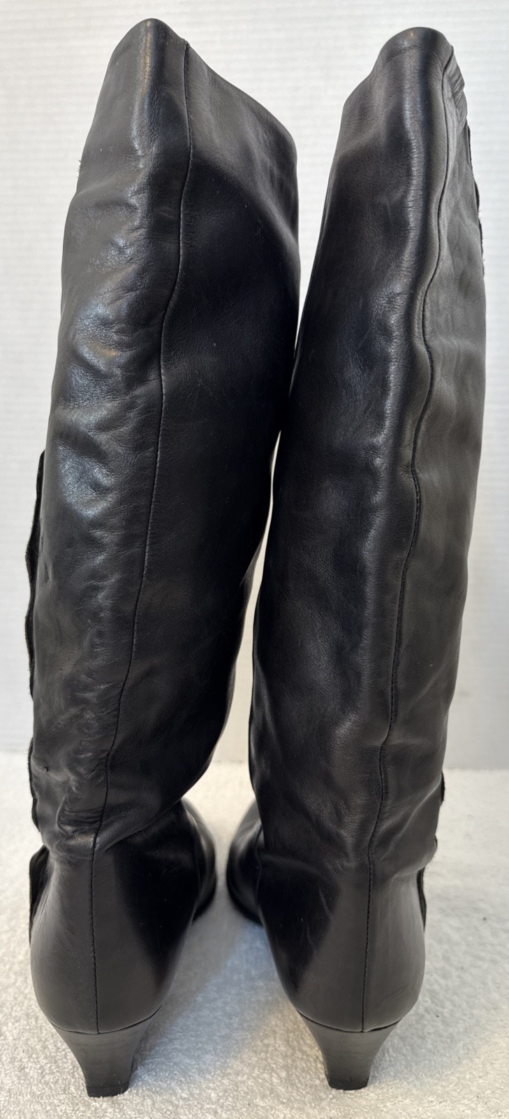 Madeleine Womens Black Leather Vibram Boots Size 7.5 Made In Italy