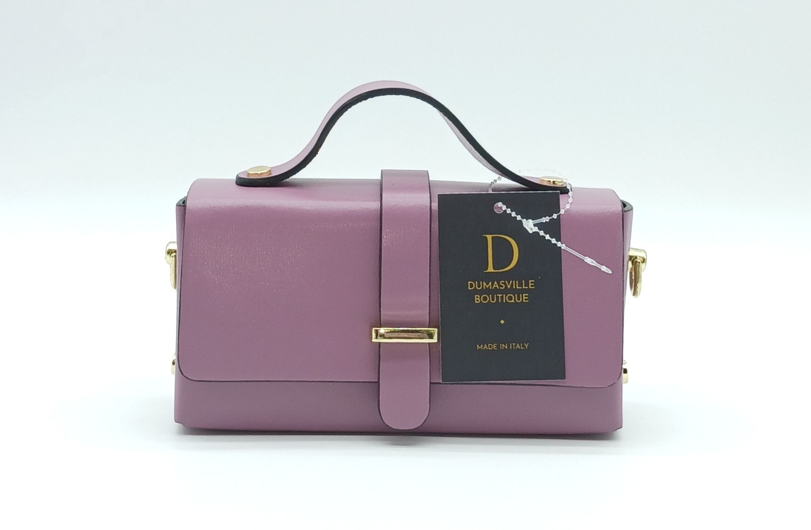 Antique Pink Italian Genuine Leather Small Crossbody Handbag – Made In Italy