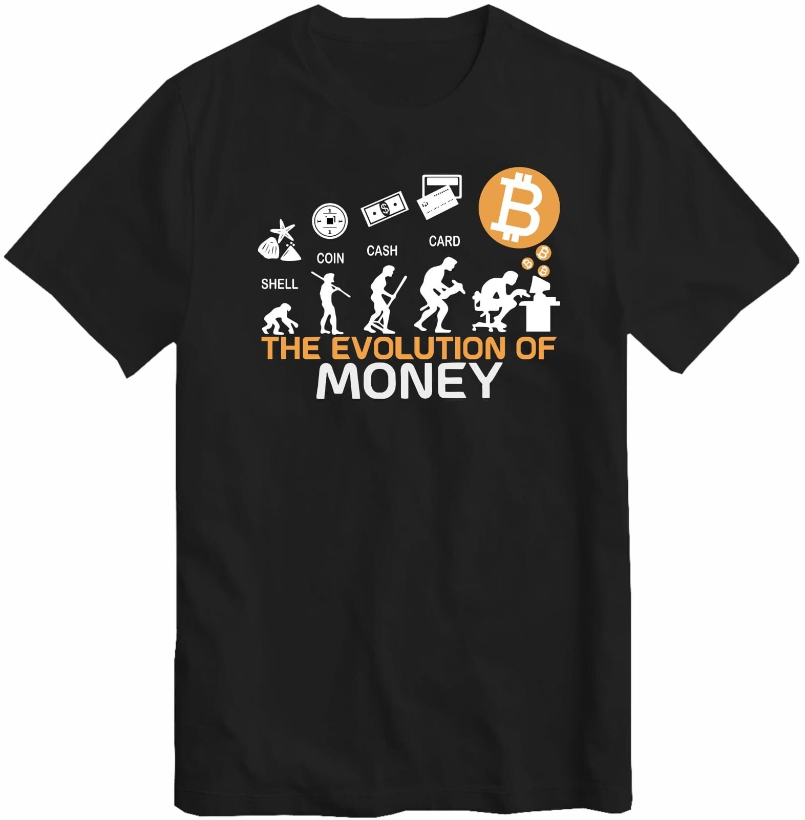 The Evolution Of Money Funny Bitcoin Tees Crypto Coin Cryptocurrency T Shirts