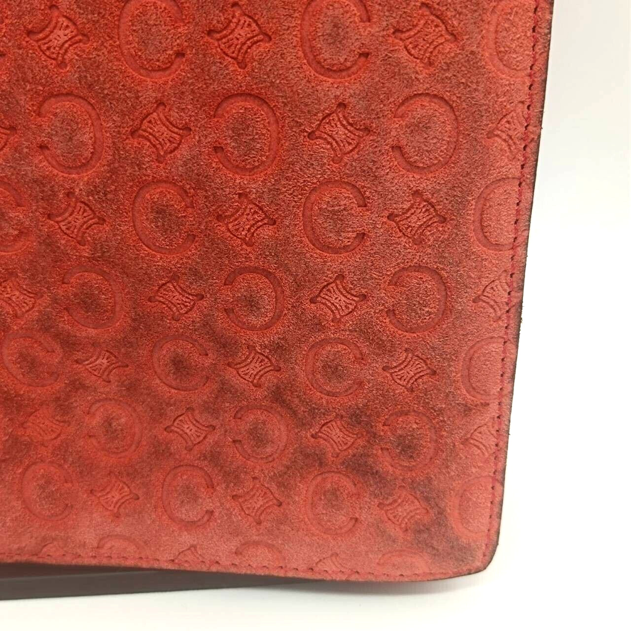 CELINE tote bag hand bag suede Macadam W 22cm/8.6in H 23cm/9.05in D 7cm/2.8in