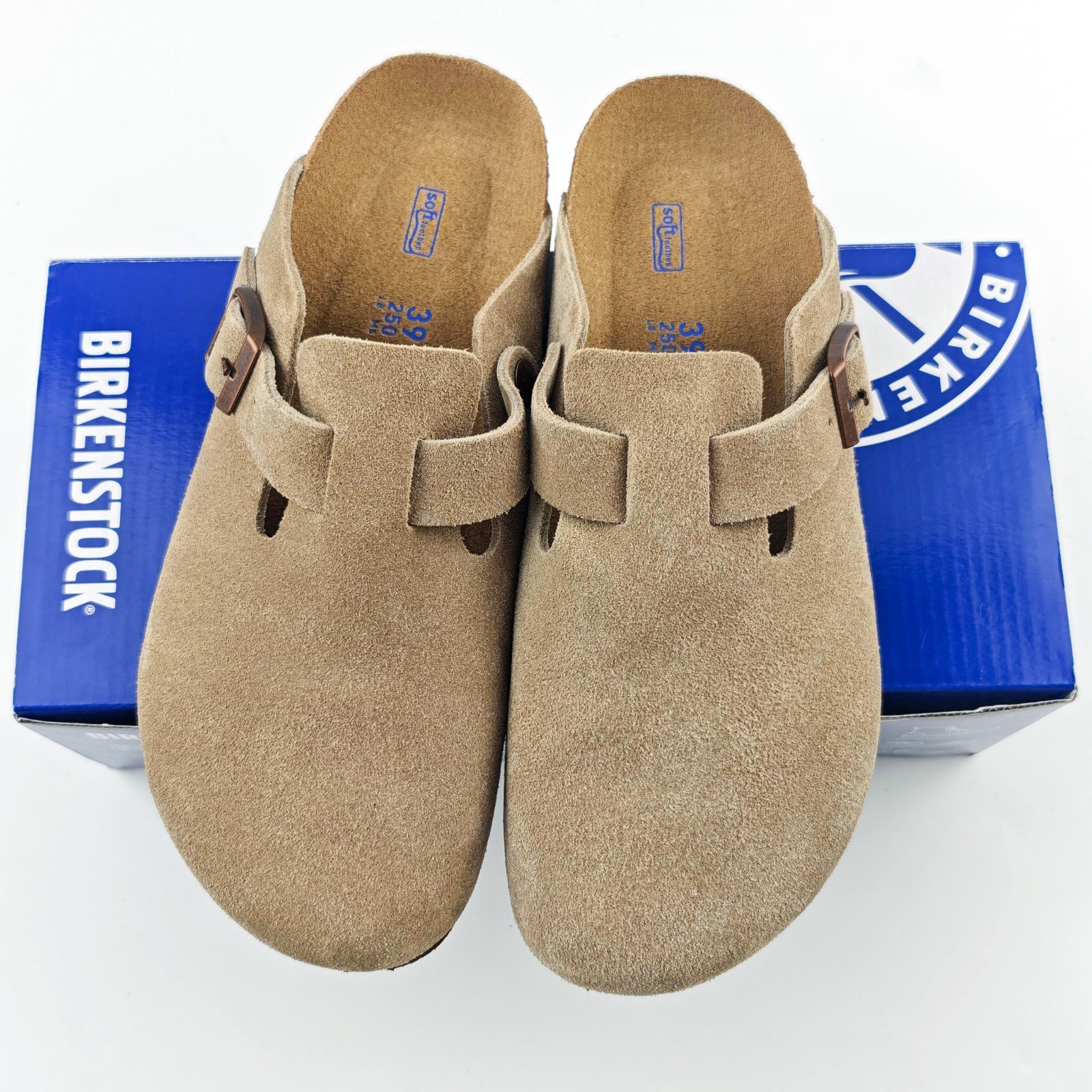 Birkenstock Boston Suede Clog Taupe Narrow/Wide Women’s and Men’s Shoes