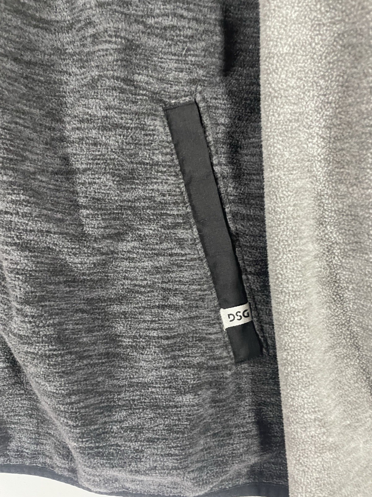 DSG Polar Fleece Half Pullover Zip Gray/Black Soft XL Mens