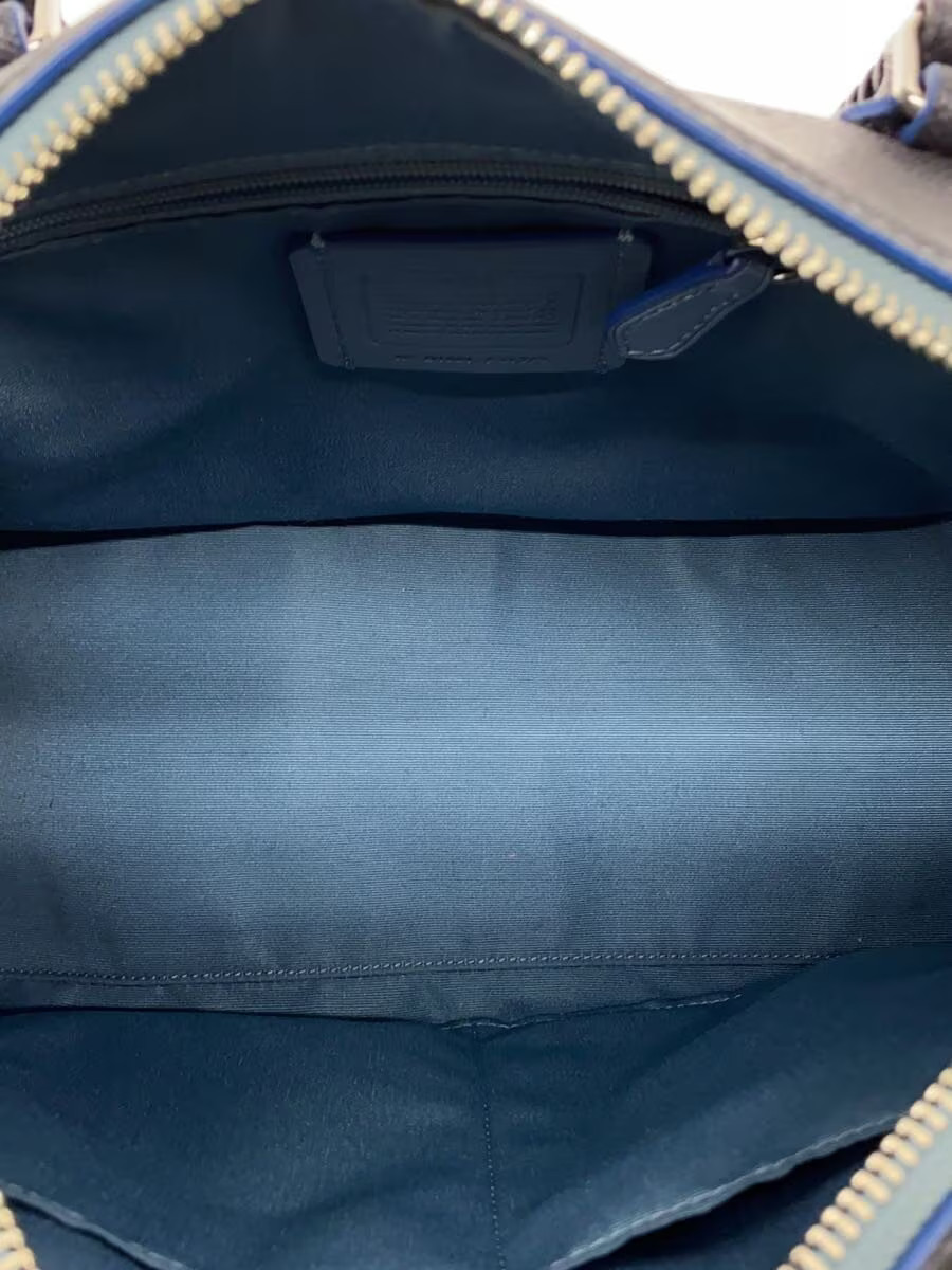COACH Shoulder Bag Leather NVY Plain F31375