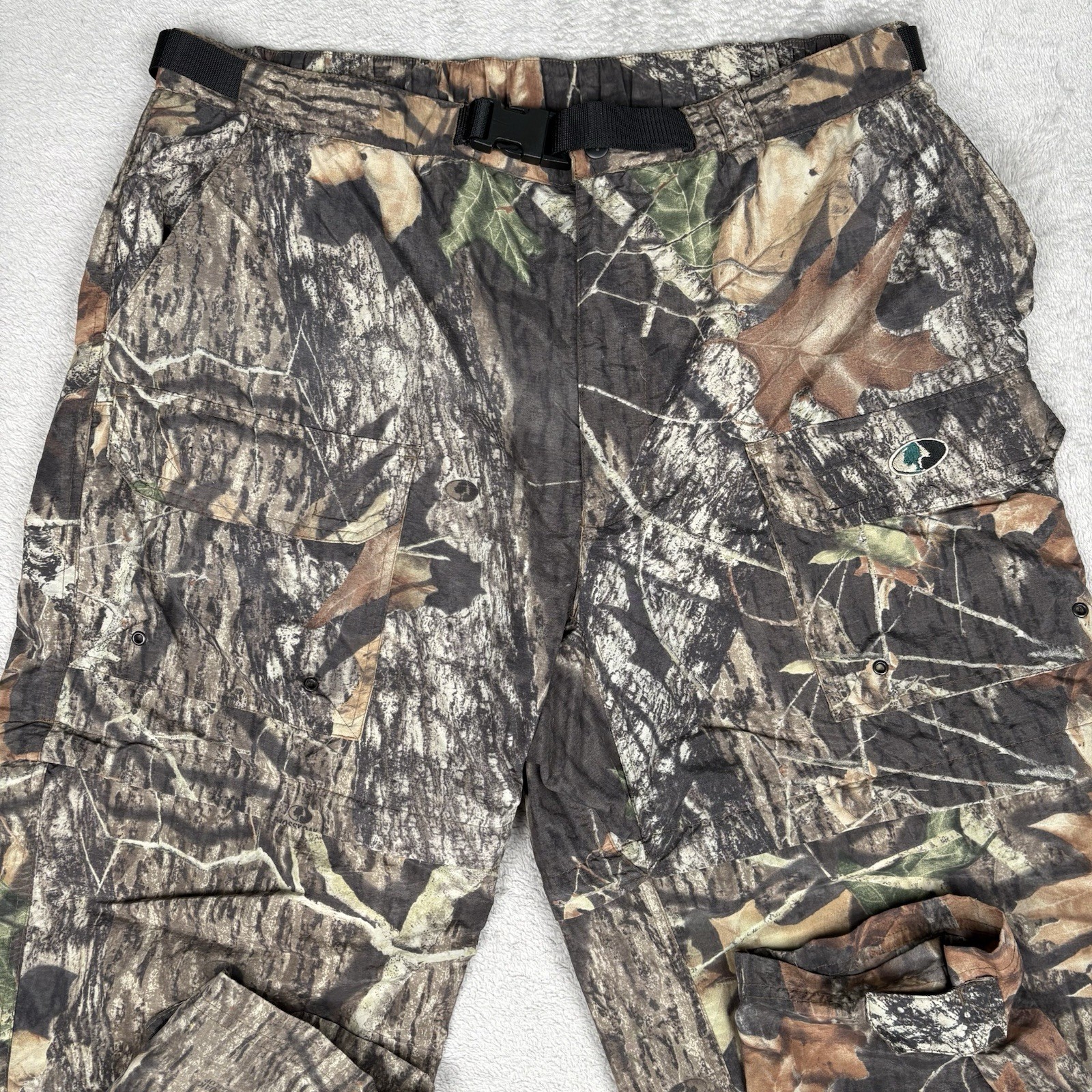 Vintage 90s Mossy Oak Treklite Zip Off Cargo Pants Realtree Hunting Camo Mens L
