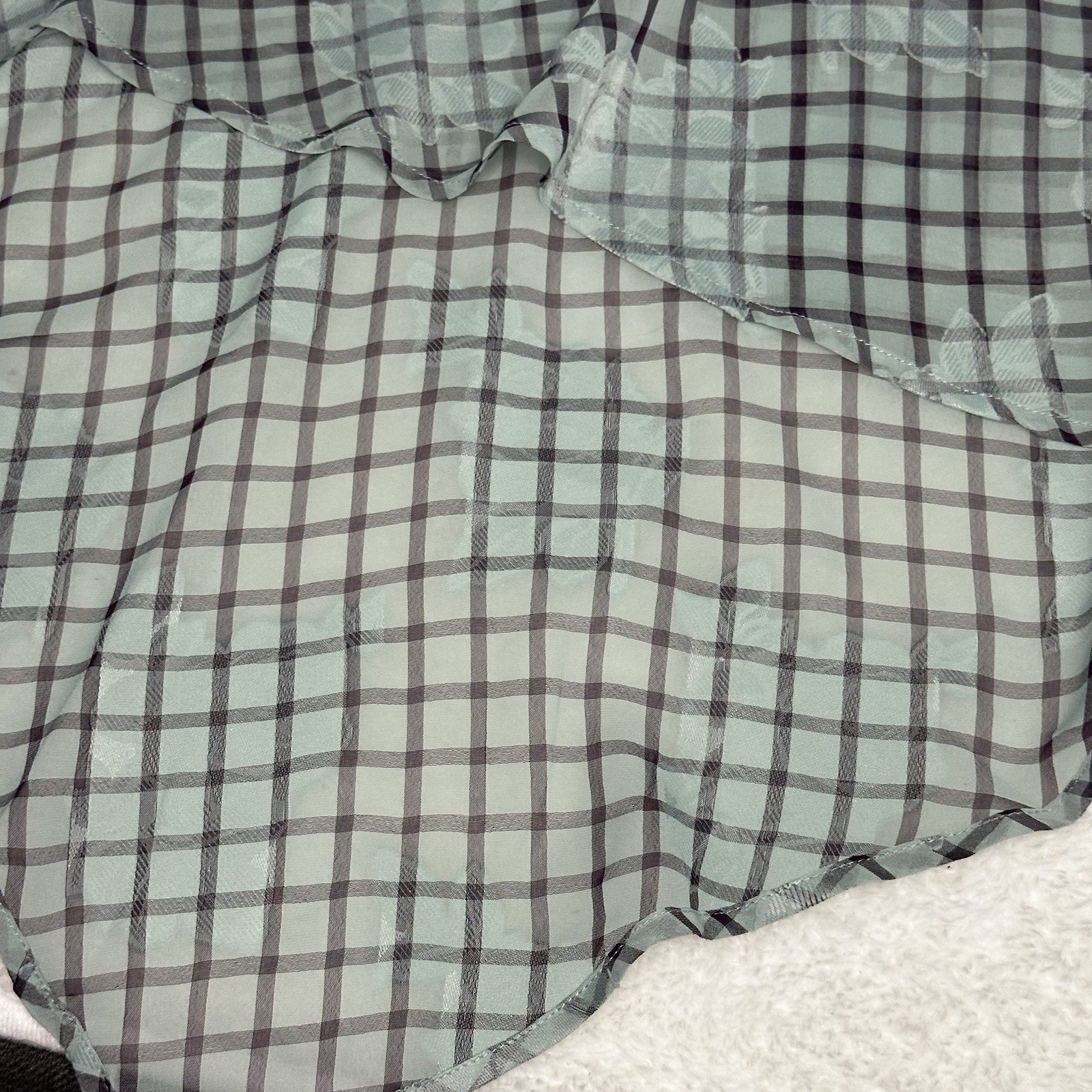 LOGO Layers by Lori Goldstein Long Sleeve Blouse Plaid Asymmetrical Top 2X