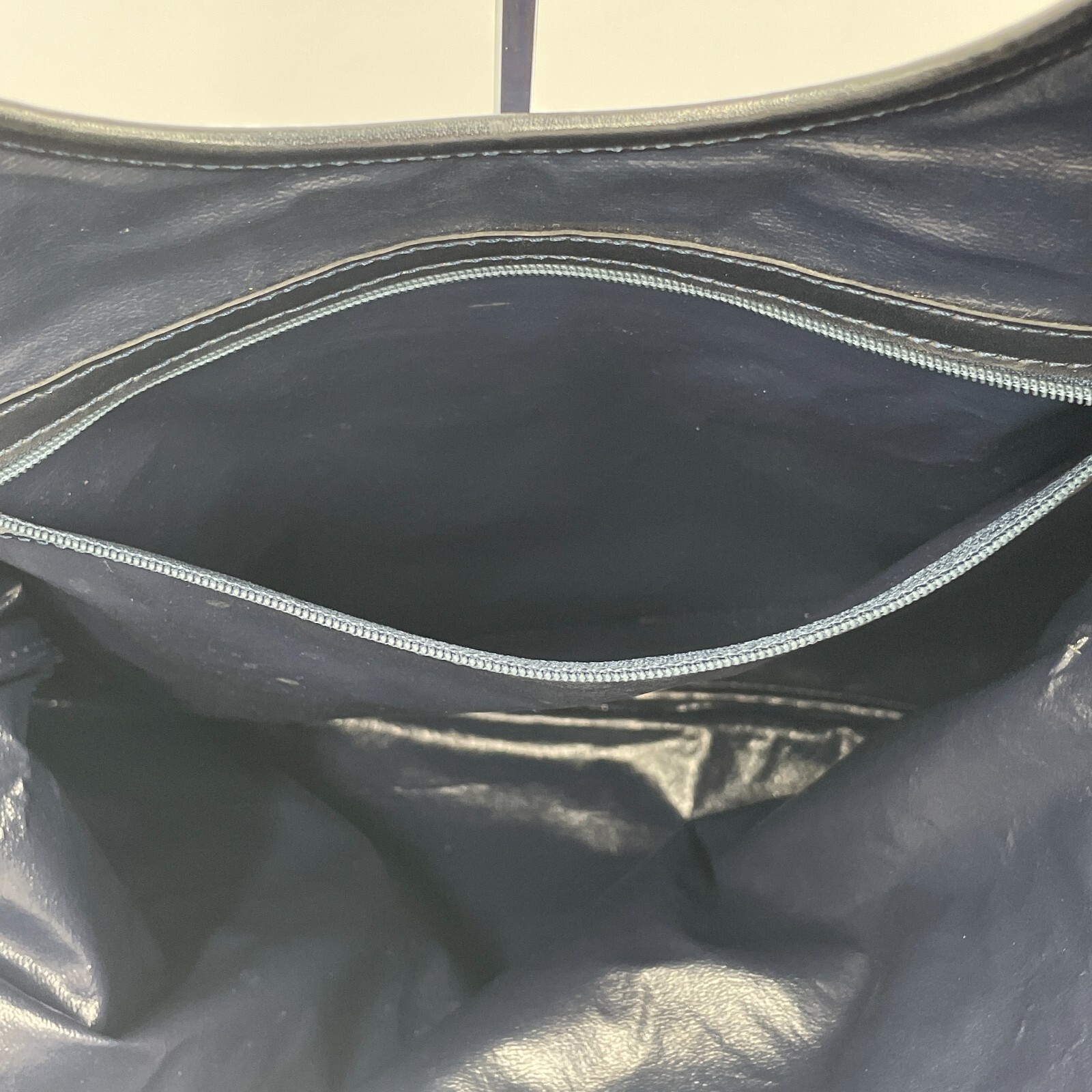 CELINE C Macadam Canvas Hand Bag Navy Auth Japan Vintage 714