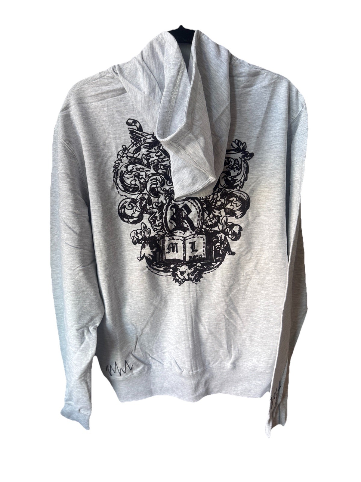 Rg 512 Sweatshirt Full Zip Xxl Skate Baggy Y2k Hip Hop Gray