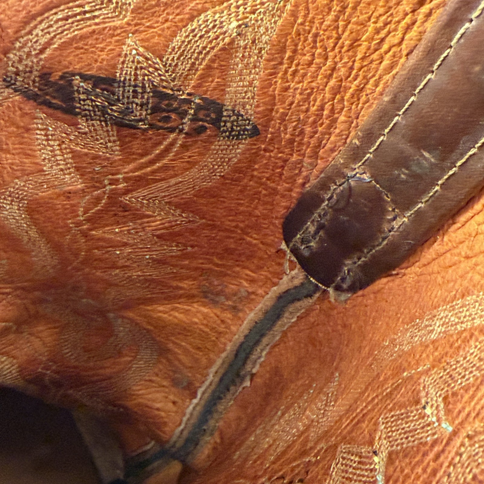 Lucchese 2000 Brown Bullhide Leather Round Toe T3253R Mens Cowboy Boots sz 9.5D