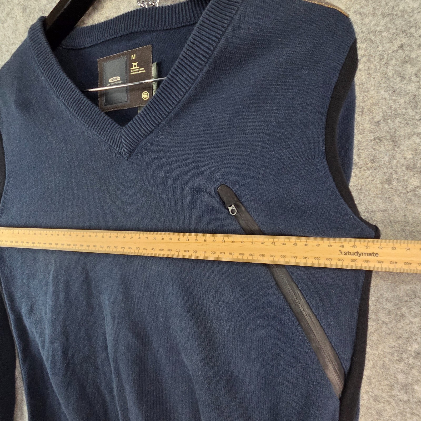 G-Star Raw Jumper Womens Small Blue Pullover V Neck 15742