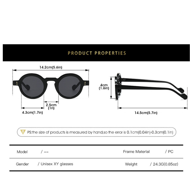 Classic Small Frame Round Sunglasses For Men Women Retro Outdoor Shade Glasses