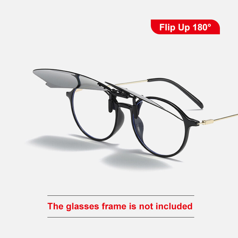 Polarized Clip on Sunglasses Over Prescription Glasses Lightweight Rimless Clips