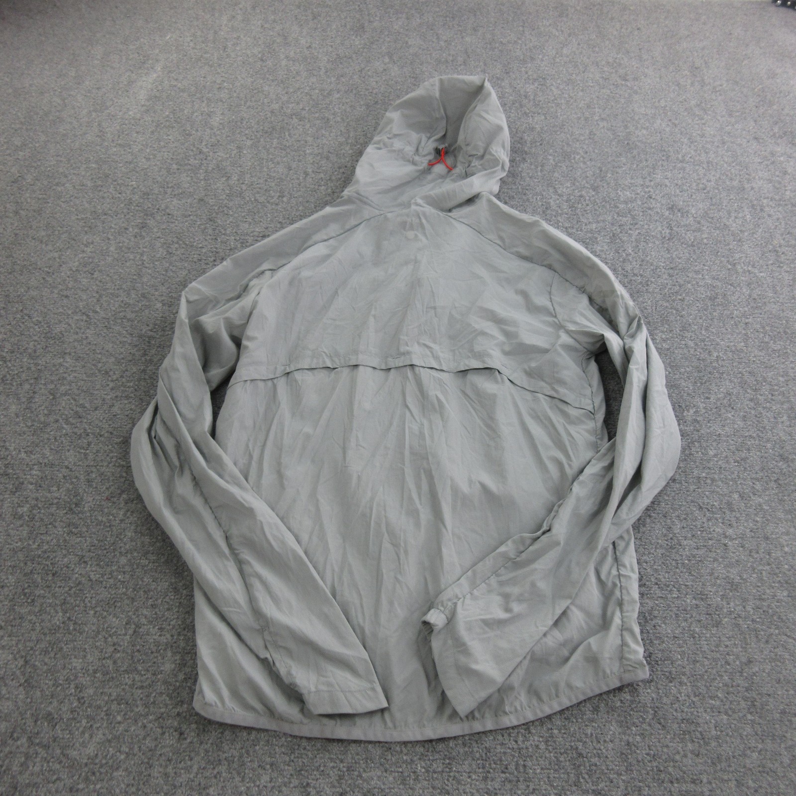 Nathan Jacket Mens Small Gray Hooded Full Zip Running Windbreaker NSP9060