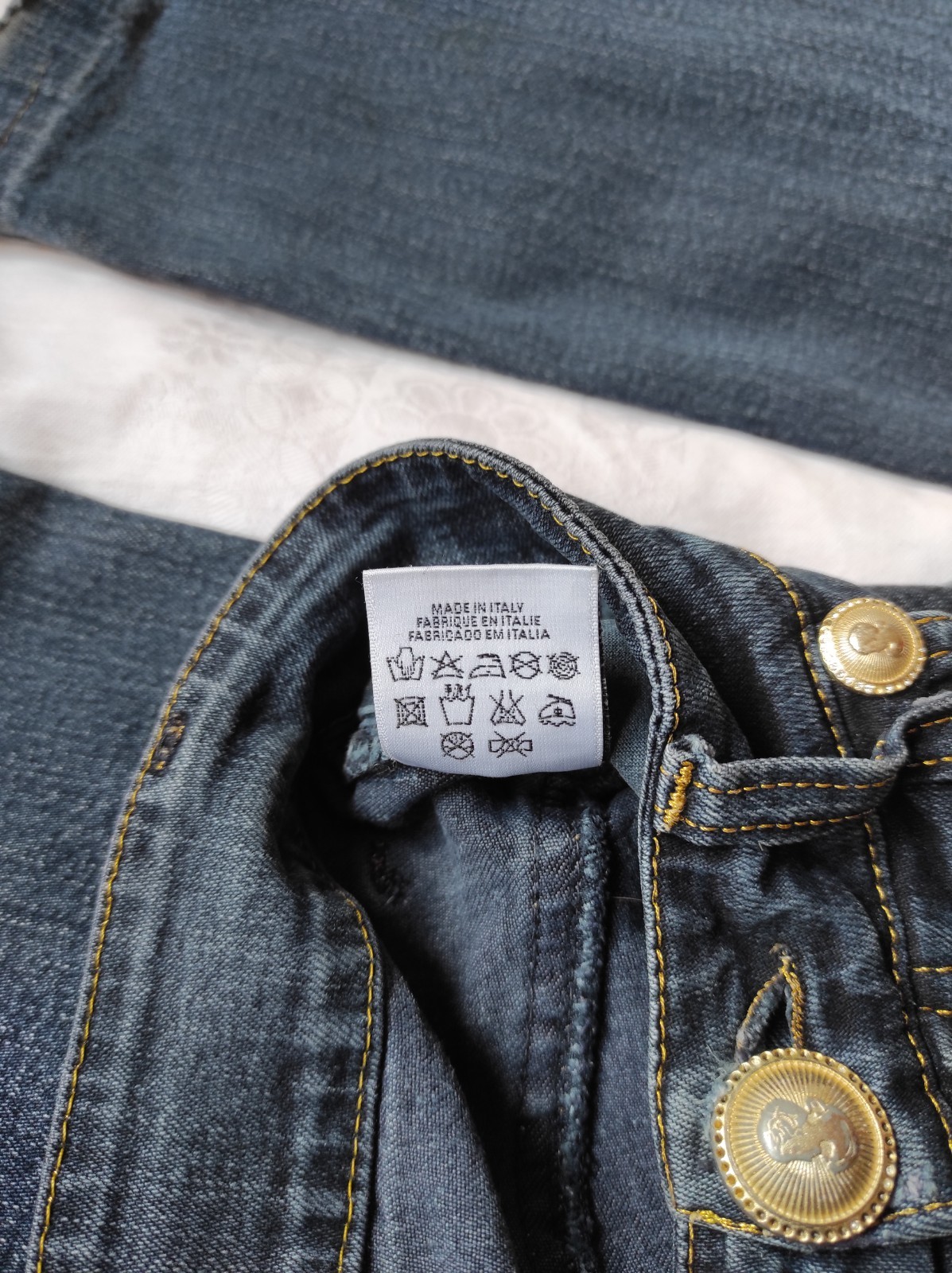 Angelo Marani Premium Italian Denim Jeans Gold Details Size IT 40 / EU 36 S
