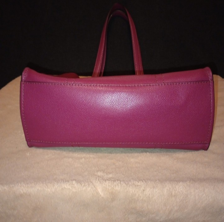 MARC JACOBS Repeat Large Luxe Leather Tote Boysenberry