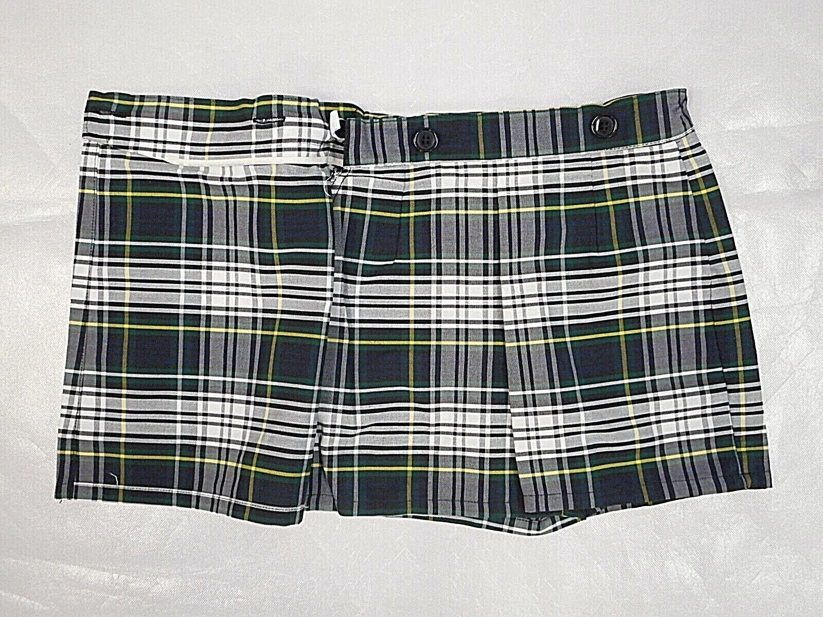 Girls R/K Multi-Color Plaid Box Pleat Culotte Uniform Skort Reg,plu Sz 6 -14 1/2