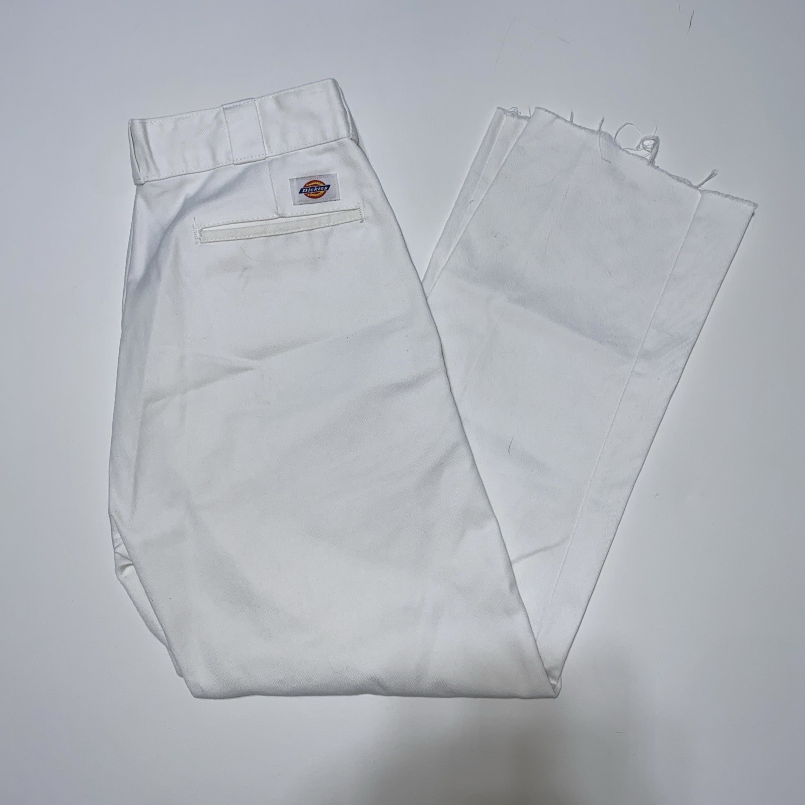 Dickies Men’s 874 Original Fit White Straight Leg Jeans 34×32 (Hemmed to 30)