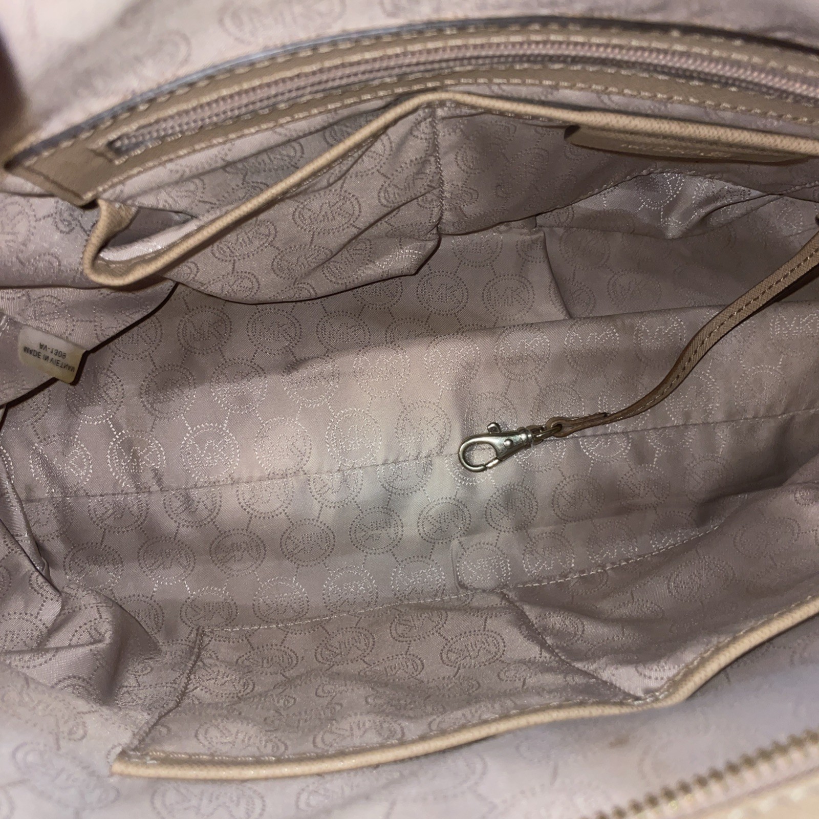 MICHAEL KORS SAVANNAH Tan LARGE SATCHEL LEATHER NWOT msrp: $398