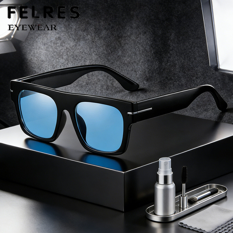Square Tinted Blue Reading Glasses Men Women Fashion Shade Eyeglasses Sunglasses