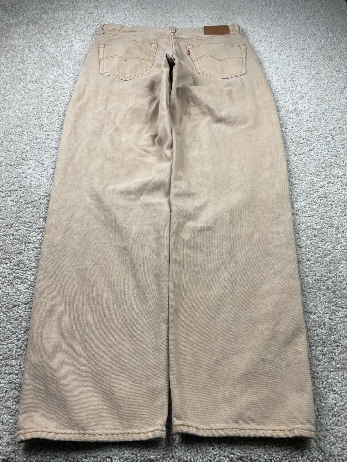 Levis Premium Lot 568 Stay Loose Jeans Mens 32×34 Fits 33×32 Brown Baggy Grunge