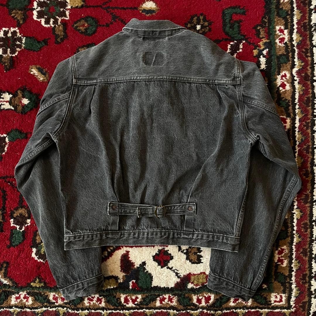 80s Euro Levi’s 70501 01 Black Denim Trucker Jacket 1st Type Sz S